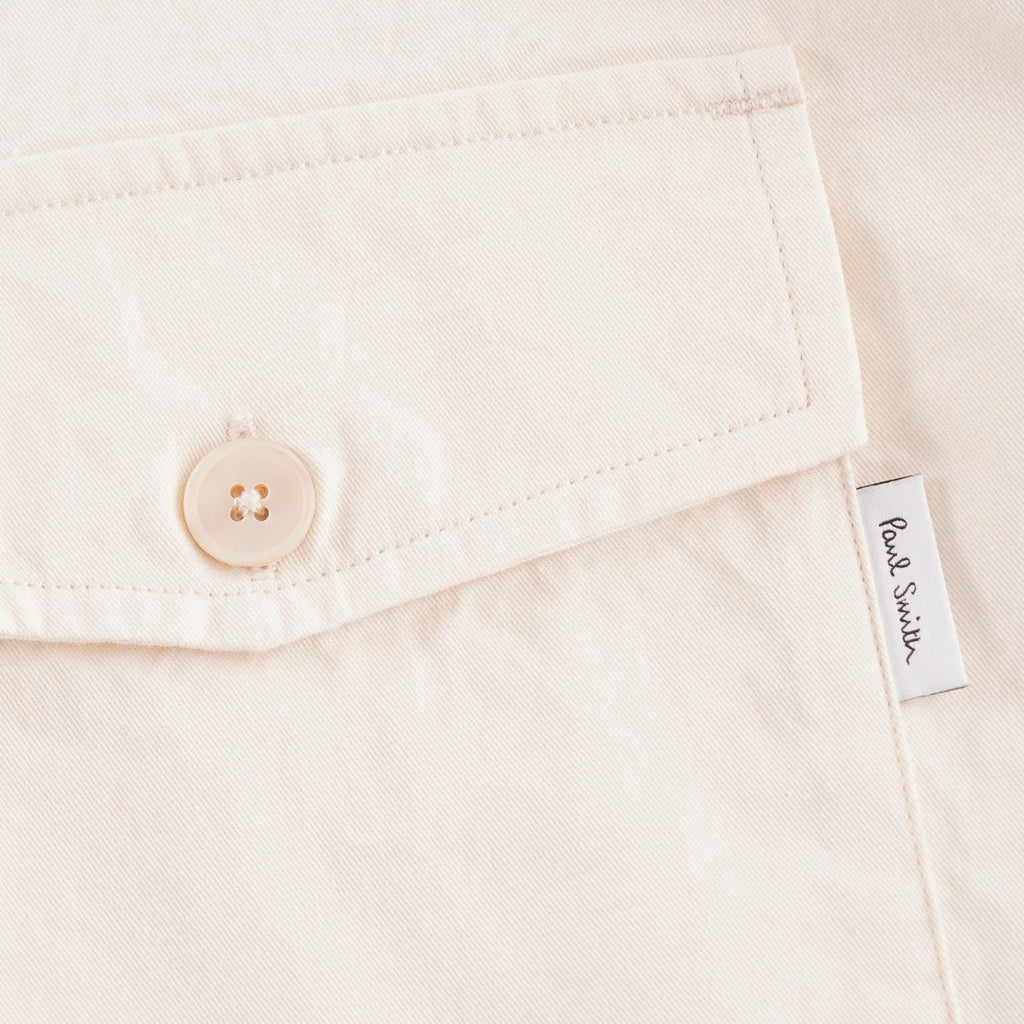 Paul Smith Garment Dyed Pocket Overshirt - Ivory