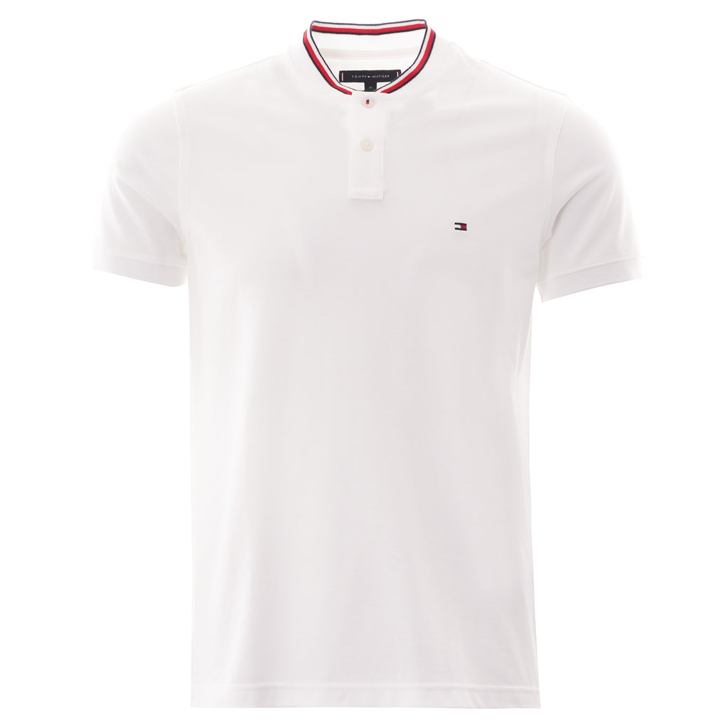 Tommy Hilfiger Baseball Collar Slim Fit Polo - White