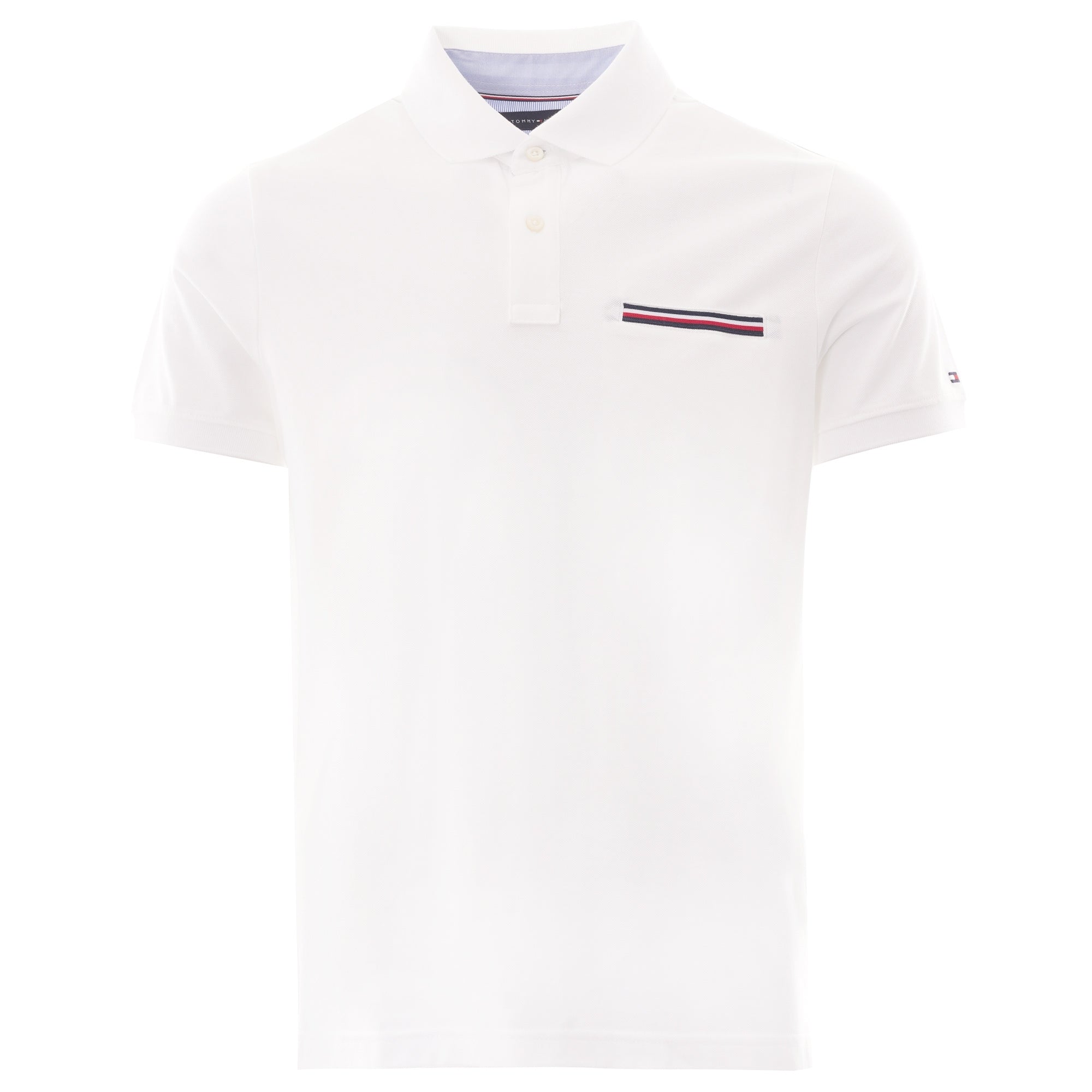 Tommy Hilfiger Signature Chest Pocket Polo - White