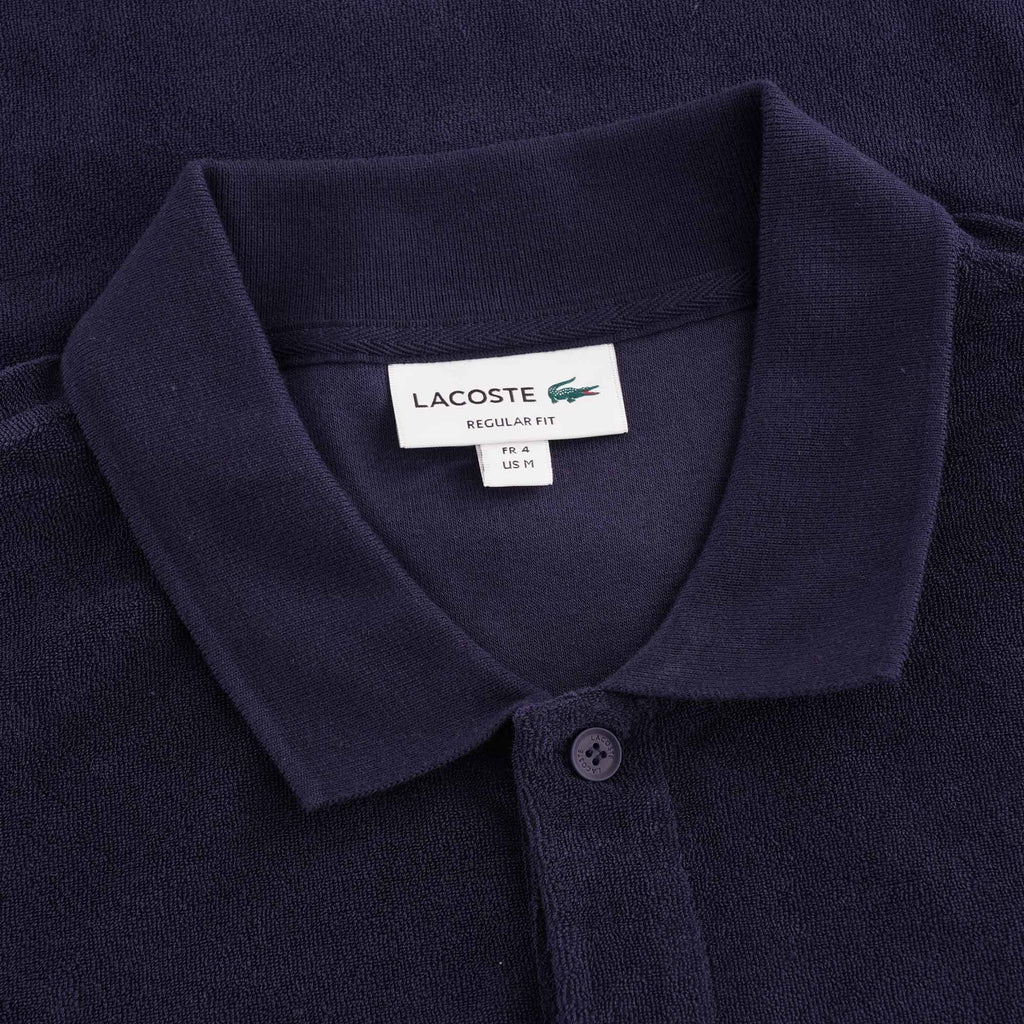 Lacoste Cotton Fleece Blend Regular Fit Polo Shirt - Navy