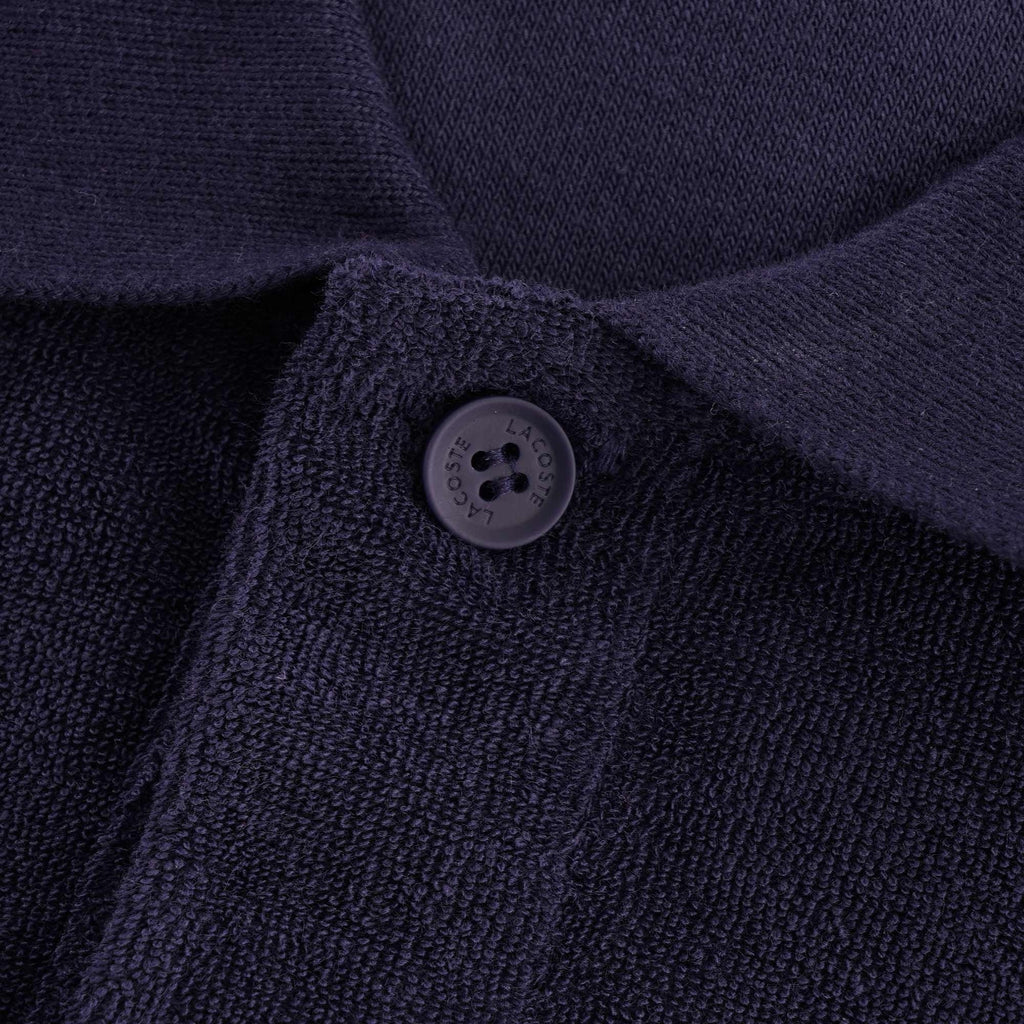 Lacoste Cotton Fleece Blend Regular Fit Polo Shirt - Navy