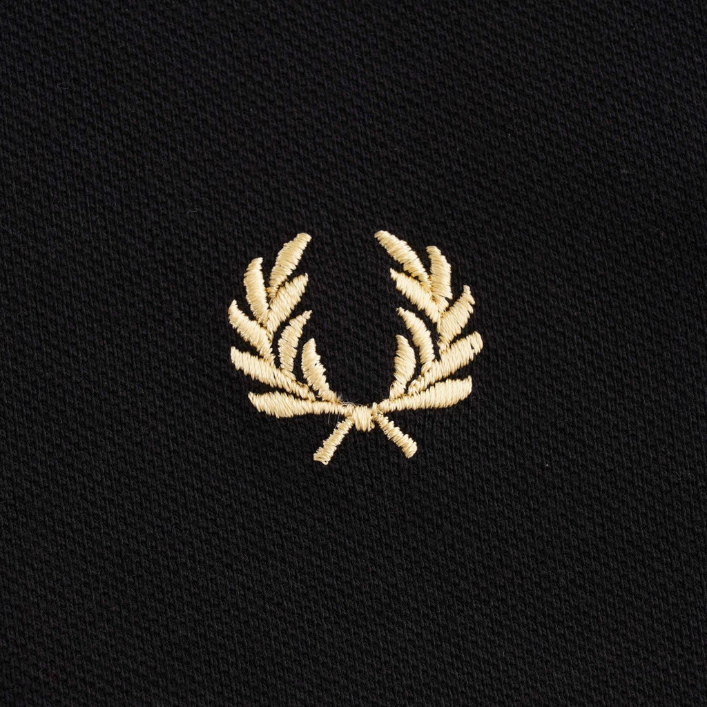 Fred Perry Reissues Crew Neck Piqu  T-Shirt - Black/Champ