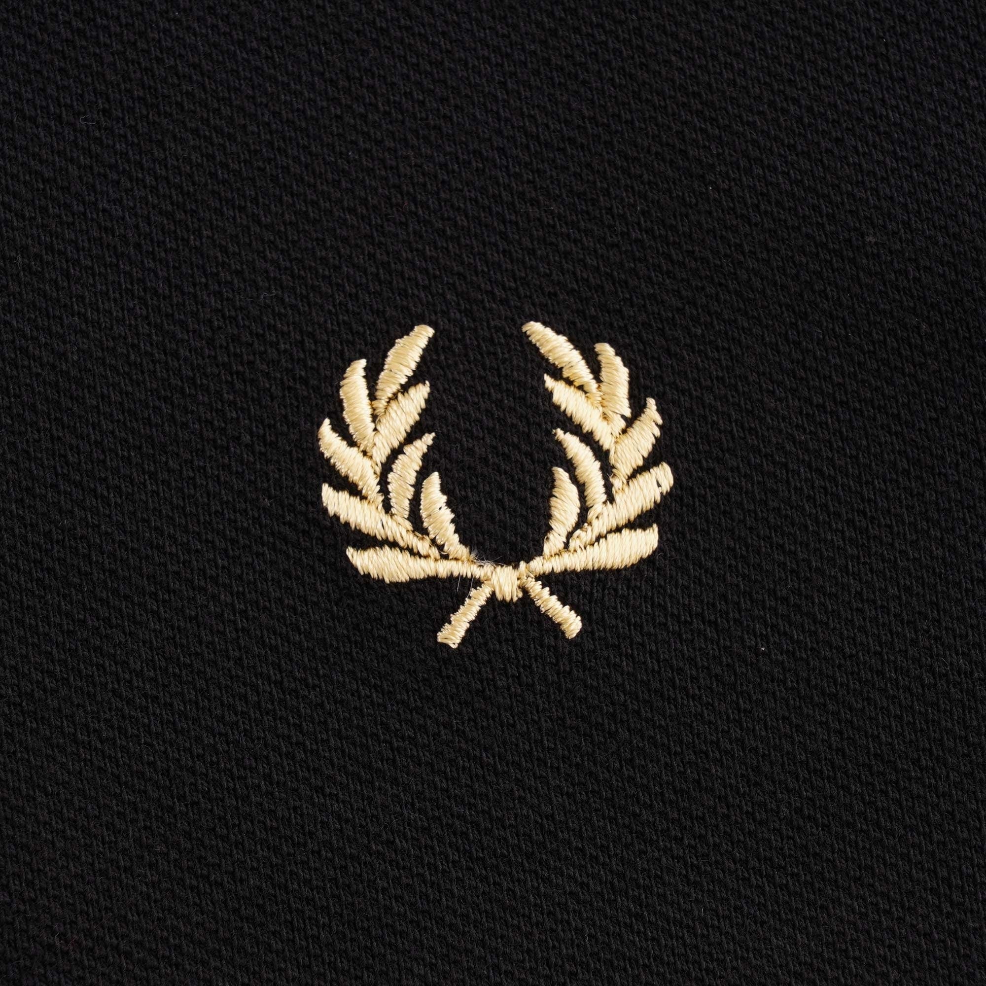 Fred Perry Reissues Crew Neck Piqu  T-Shirt - Black/Champ