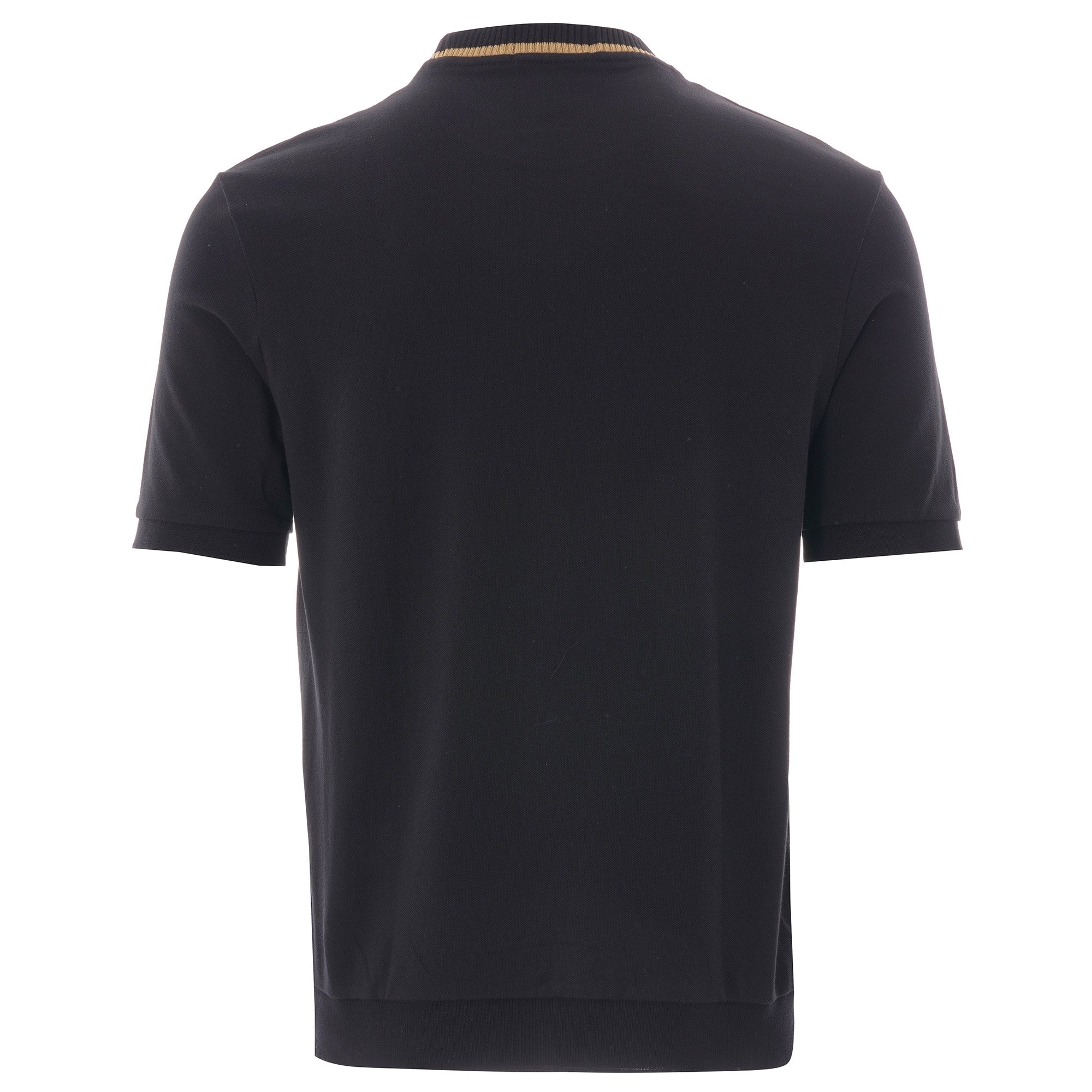 Fred Perry Reissues Crew Neck Piqu  T-Shirt - Black/Champ