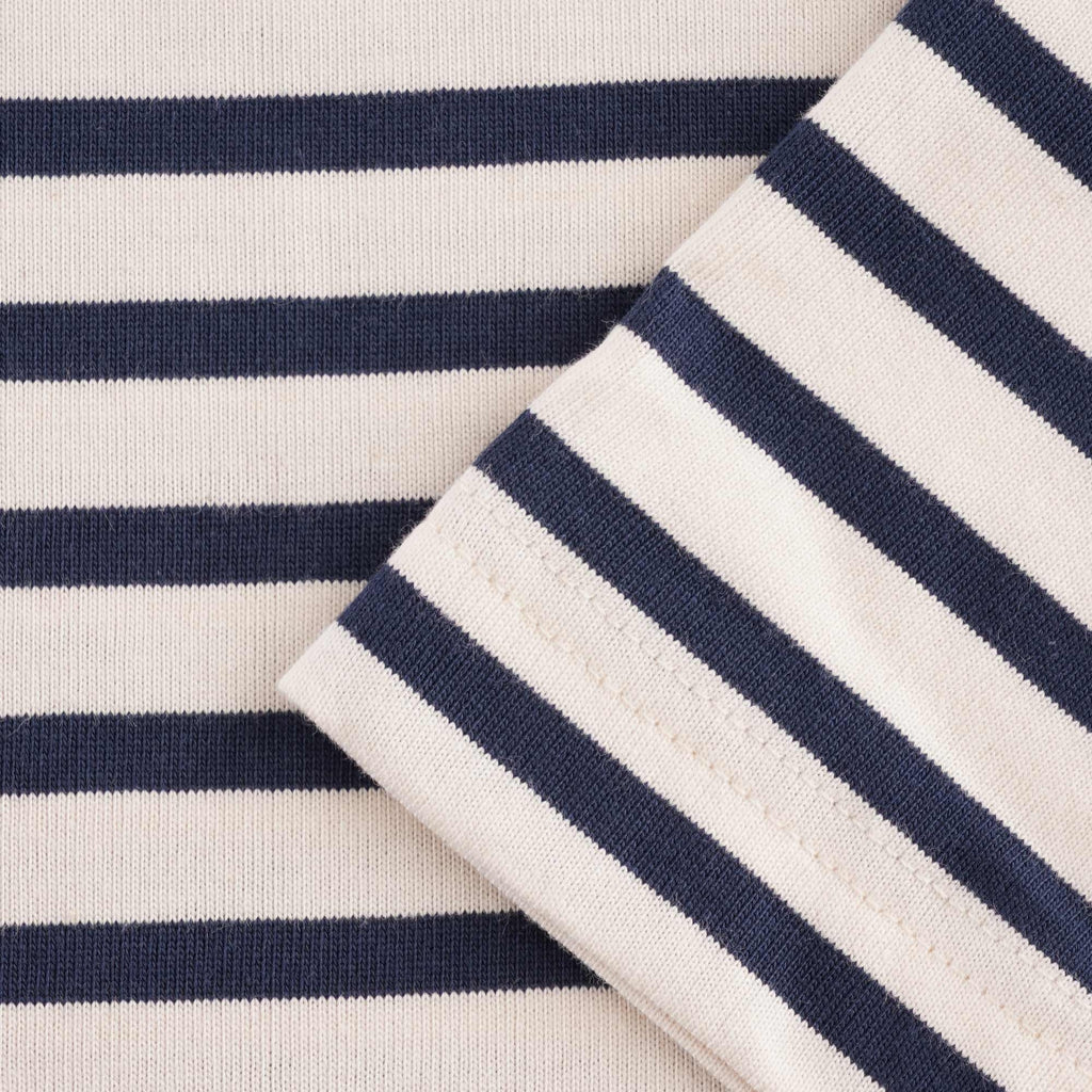 Merz b Schwanen Striped Crew Neck T-Shirt - Navy/Natural