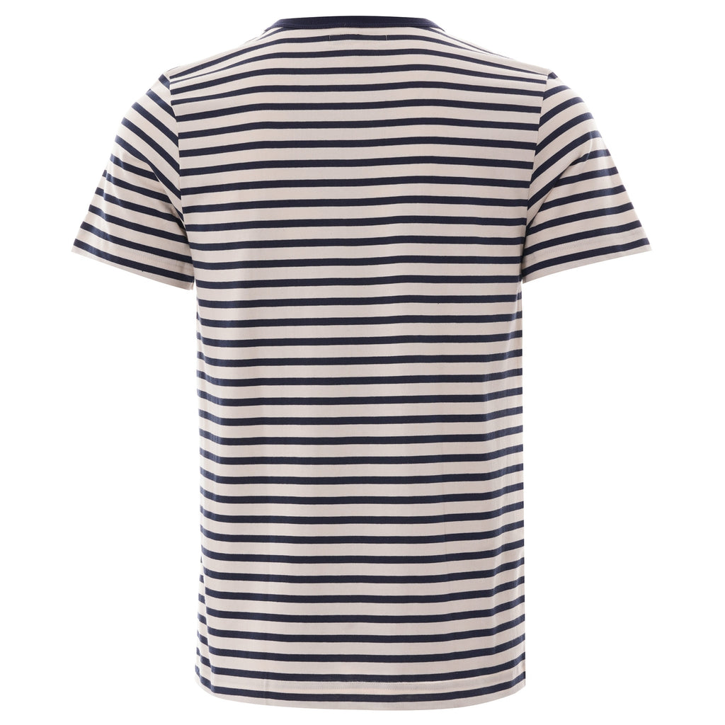 Merz b Schwanen Striped Crew Neck T-Shirt - Navy/Natural