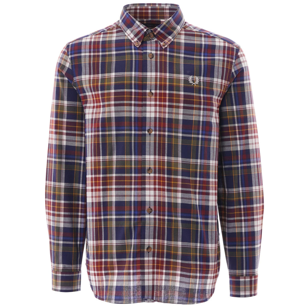 Fred Perry Tartan Shirt - Navy