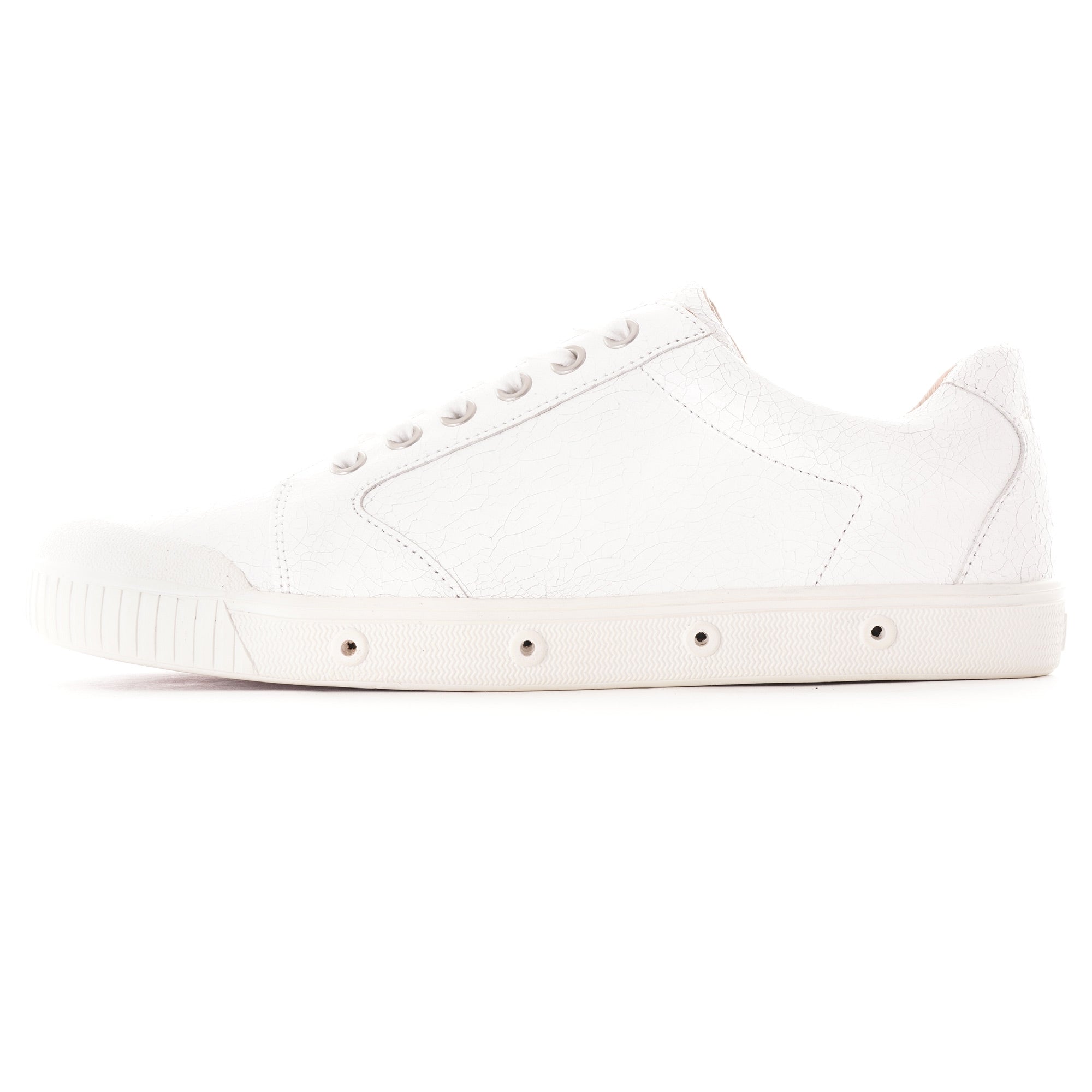 Spring Court G2 Clay Crackled Leather - White