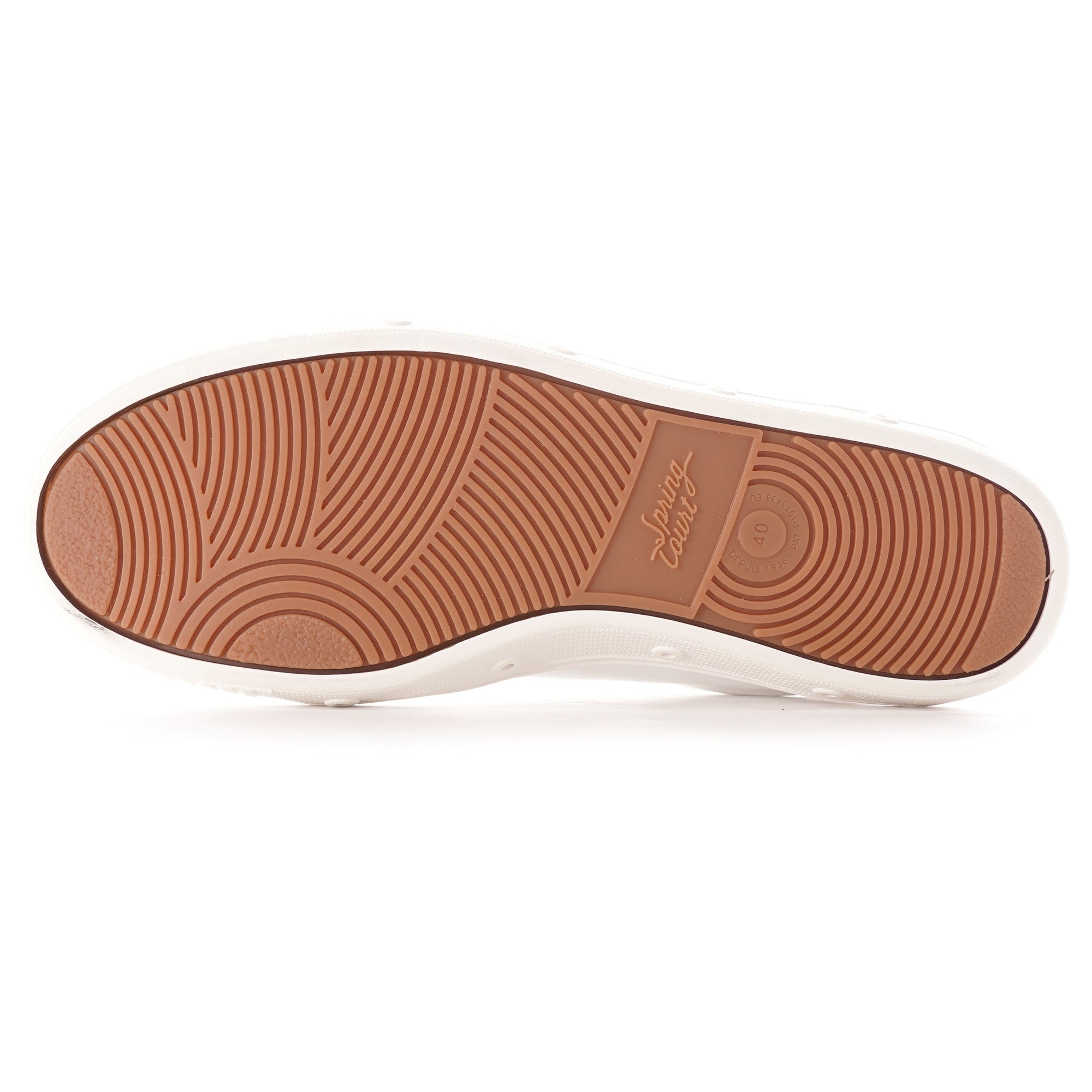 Spring Court G2 Clay Crackled Leather - White