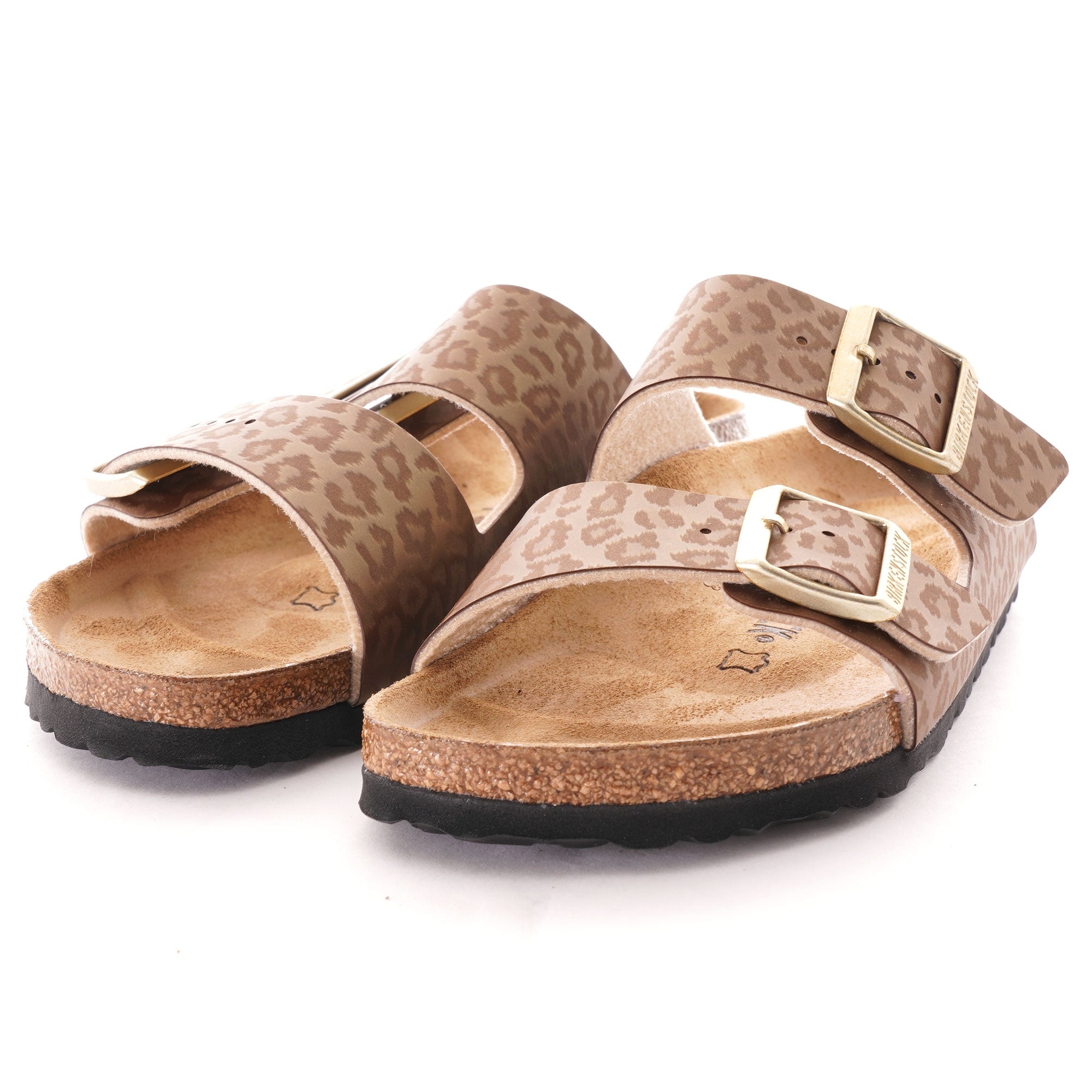 Birkenstock Womens Birko-Flor - Leopard Gold