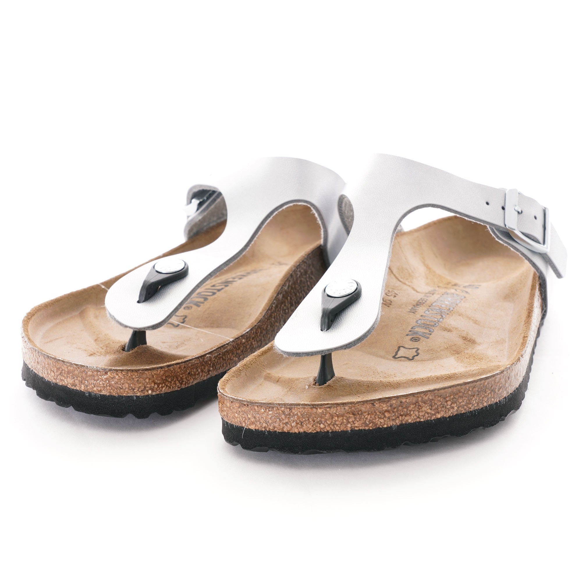 Birkenstock Womens Gizeh Birko-Flor - Silver