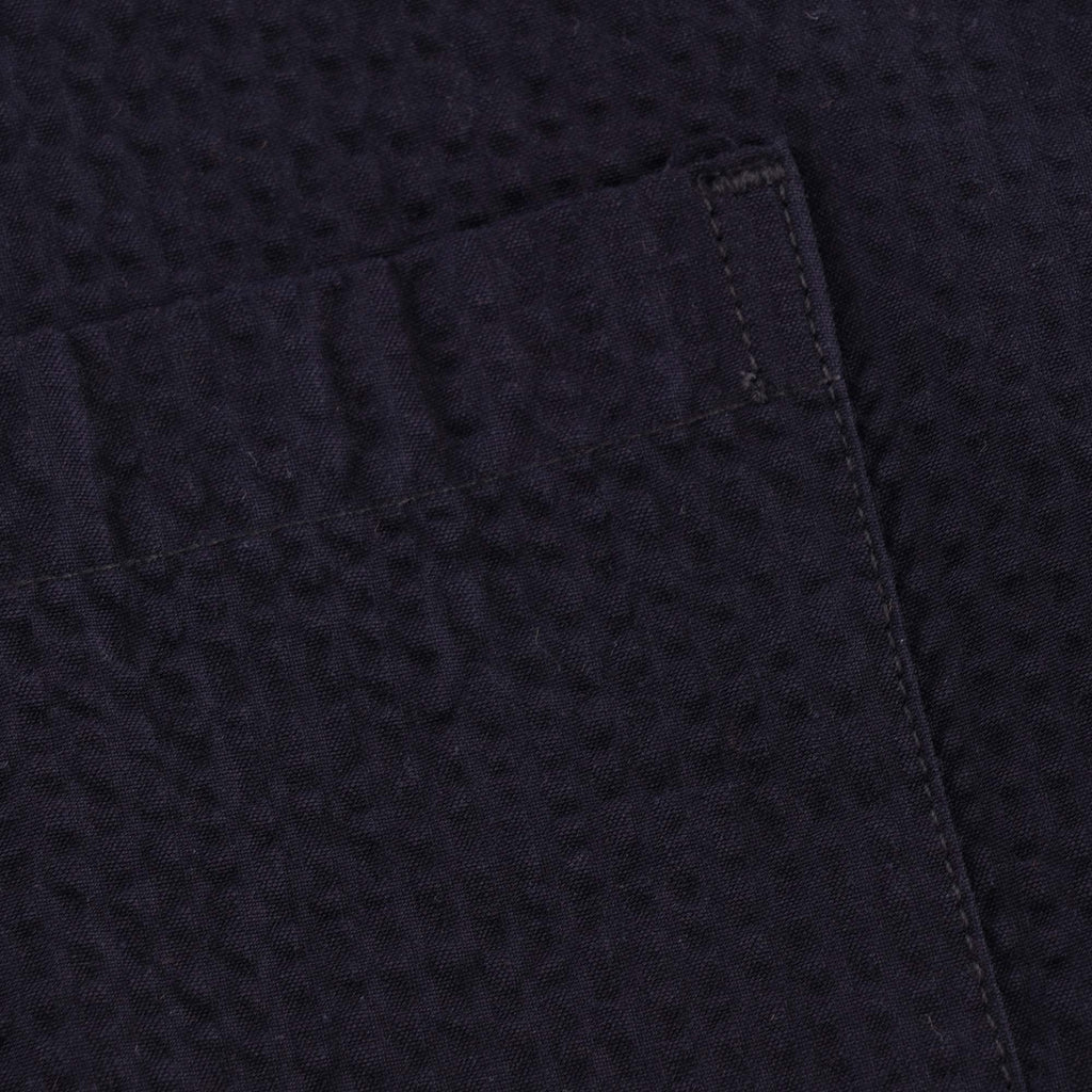 Norse Projects Osvald Seersucker Shirt - Dark Navy