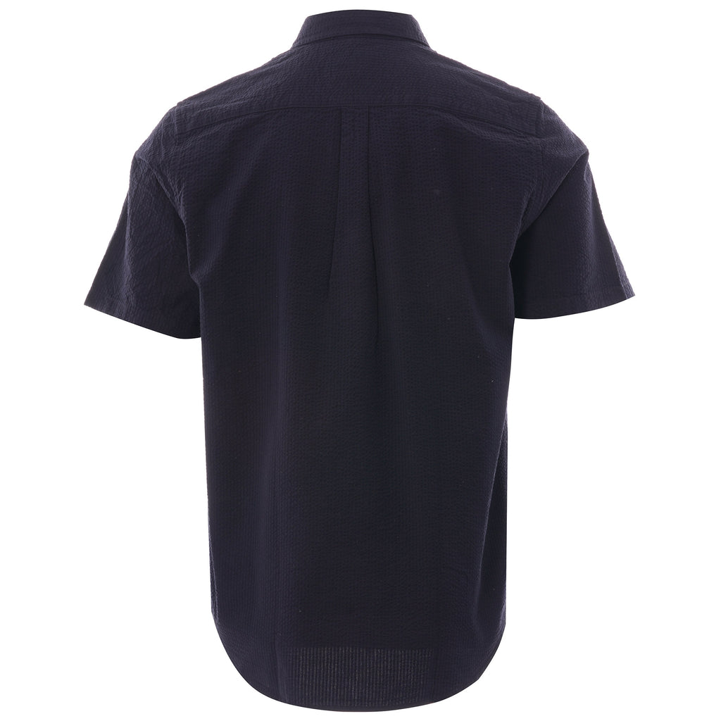 Norse Projects Osvald Seersucker Shirt - Dark Navy