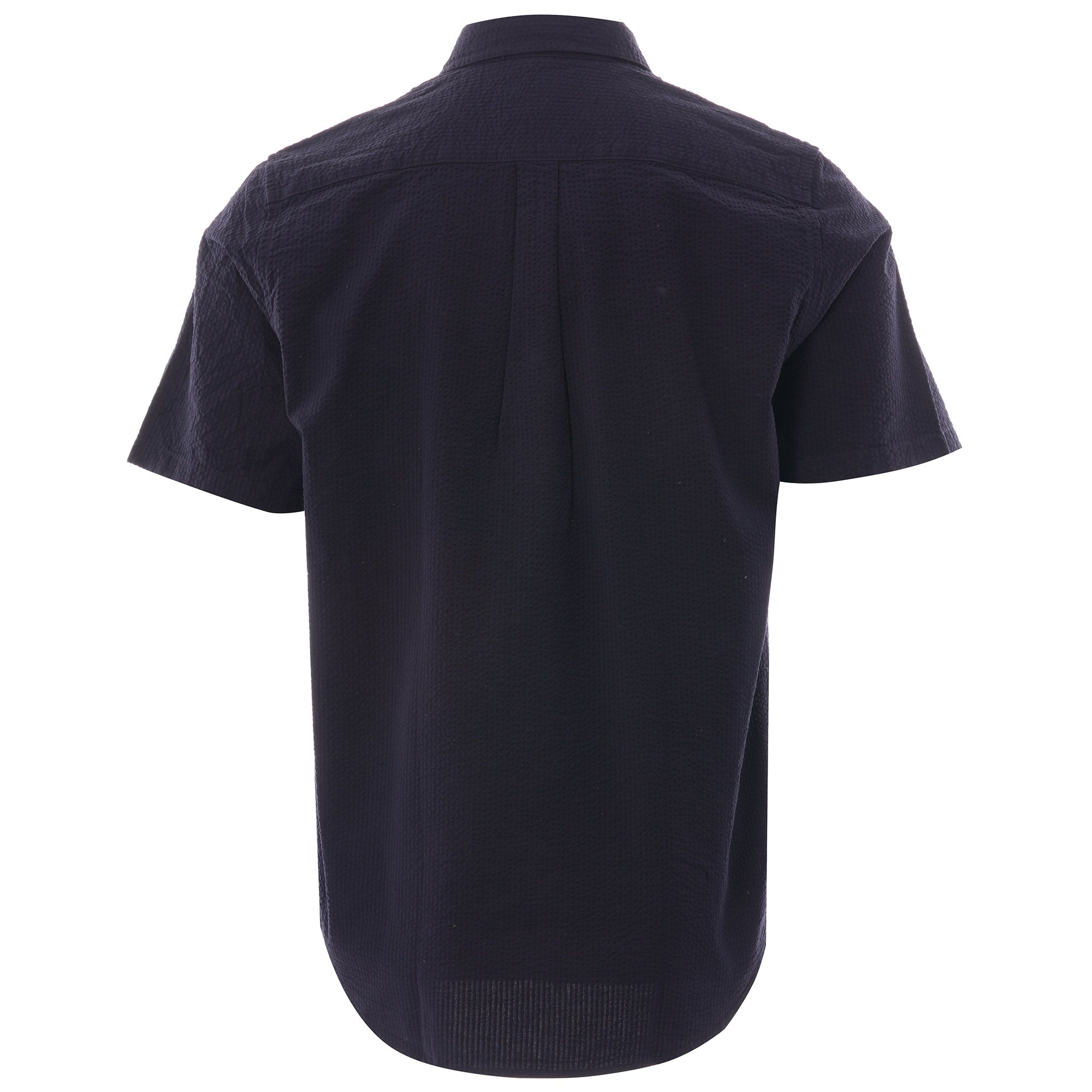 Norse Projects Osvald Seersucker Shirt - Dark Navy