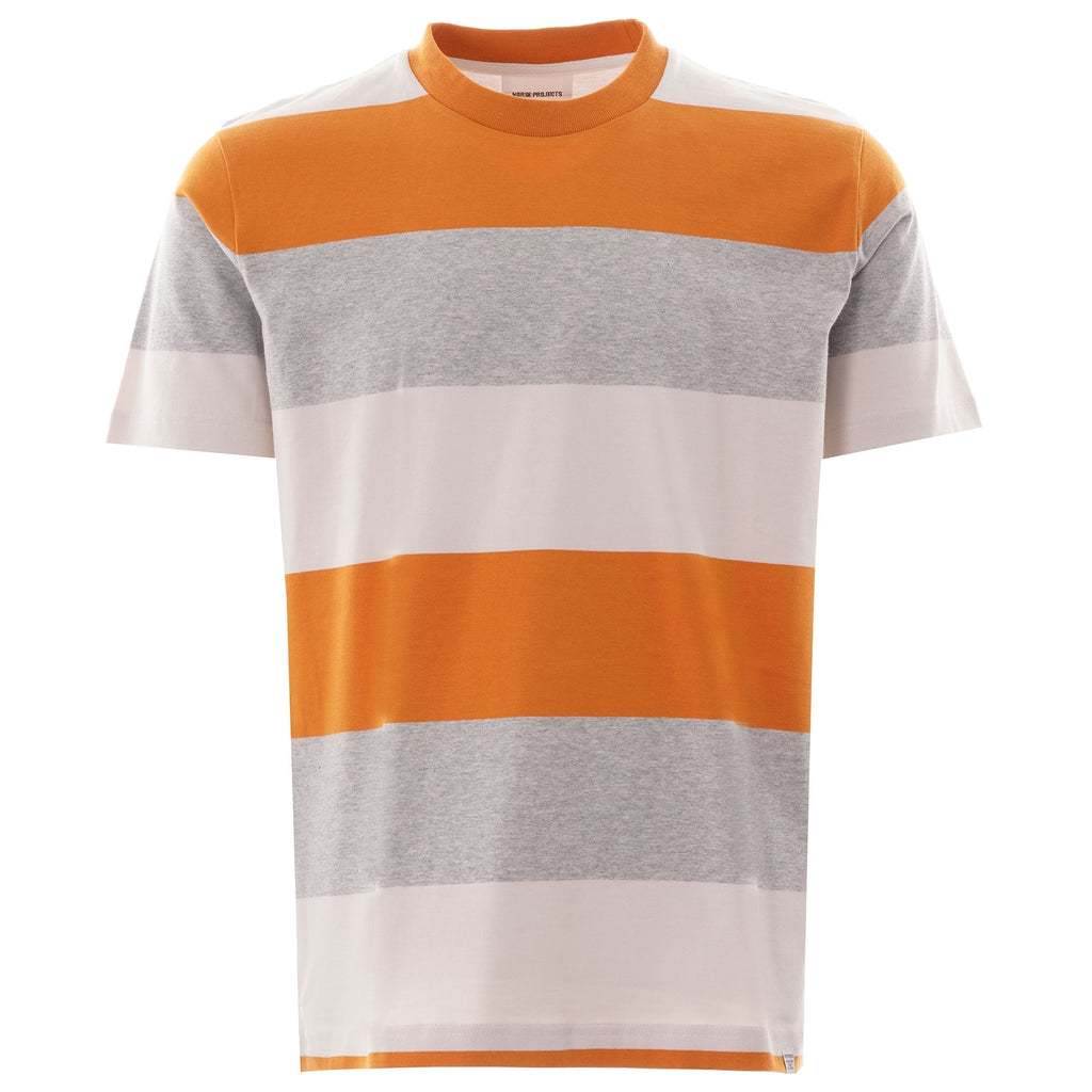 Norse Projects Johannes Border Stripe - Orange