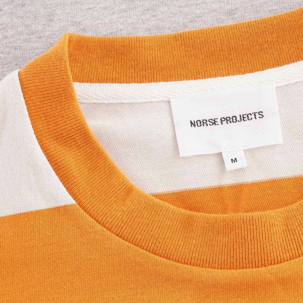 Norse Projects Johannes Border Stripe - Orange