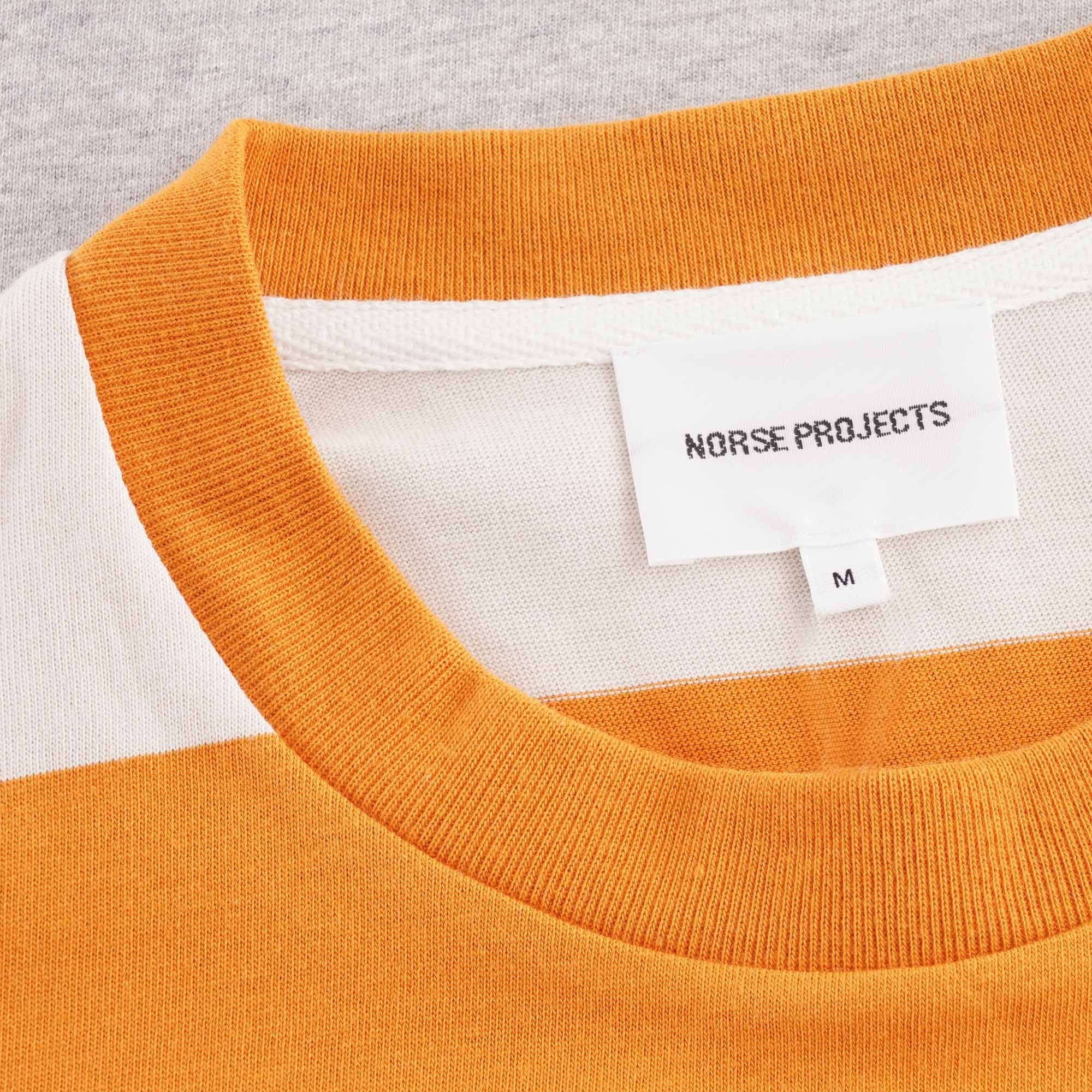 Norse Projects Johannes Border Stripe - Orange