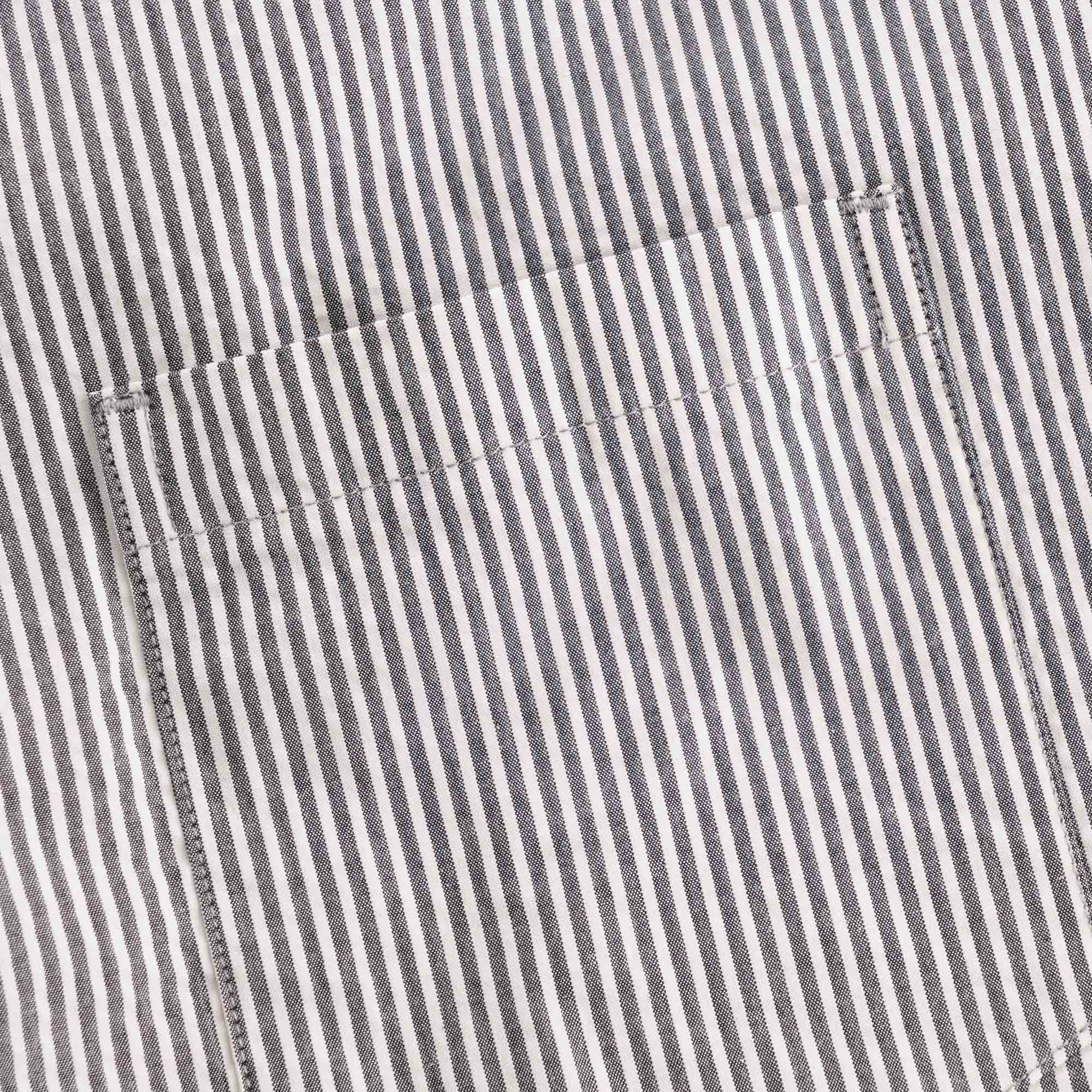 Norse Projects Osvald Seersucker Shirt - Navy Stripe