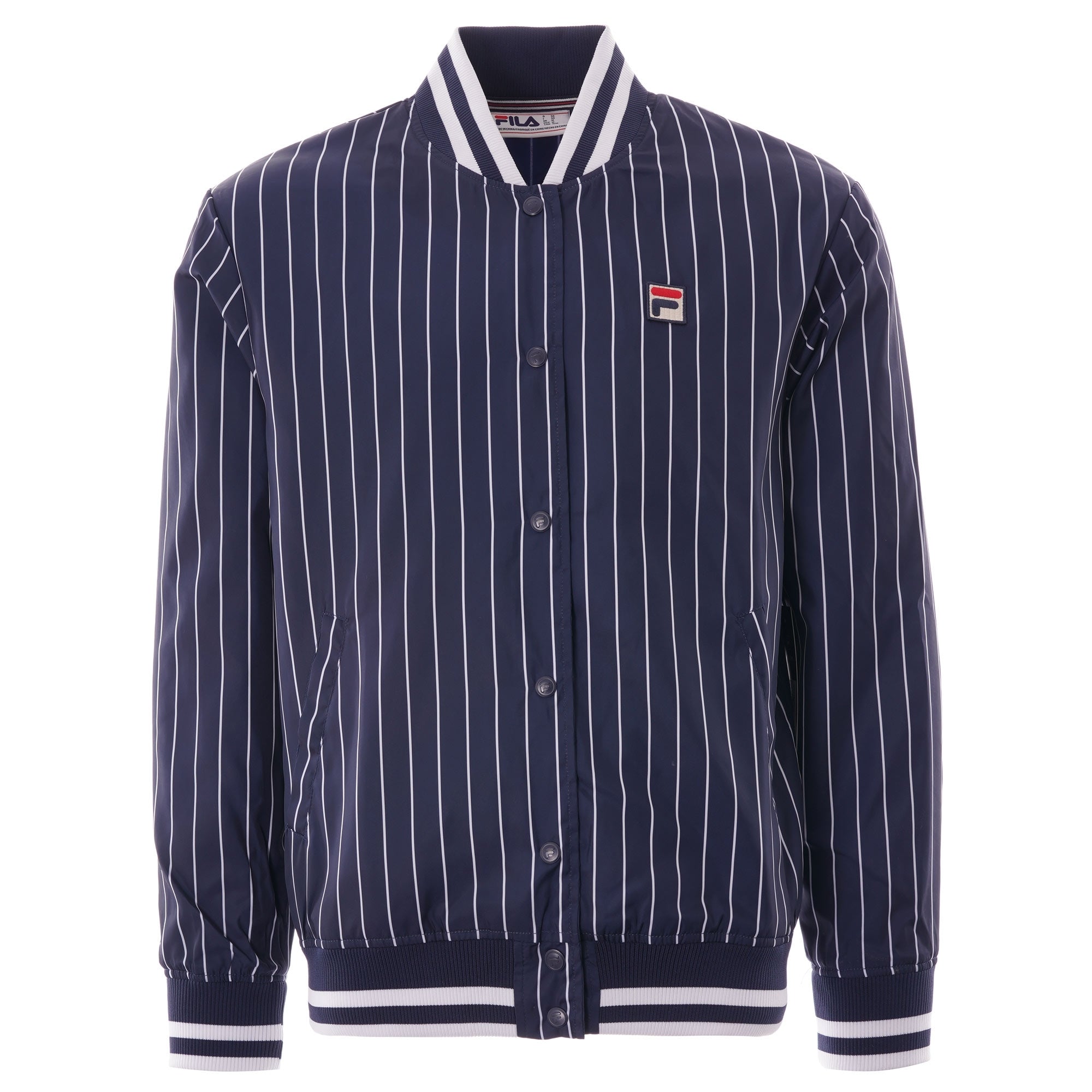 Fila Vintage Lakeland Stripe Bomber Jacket