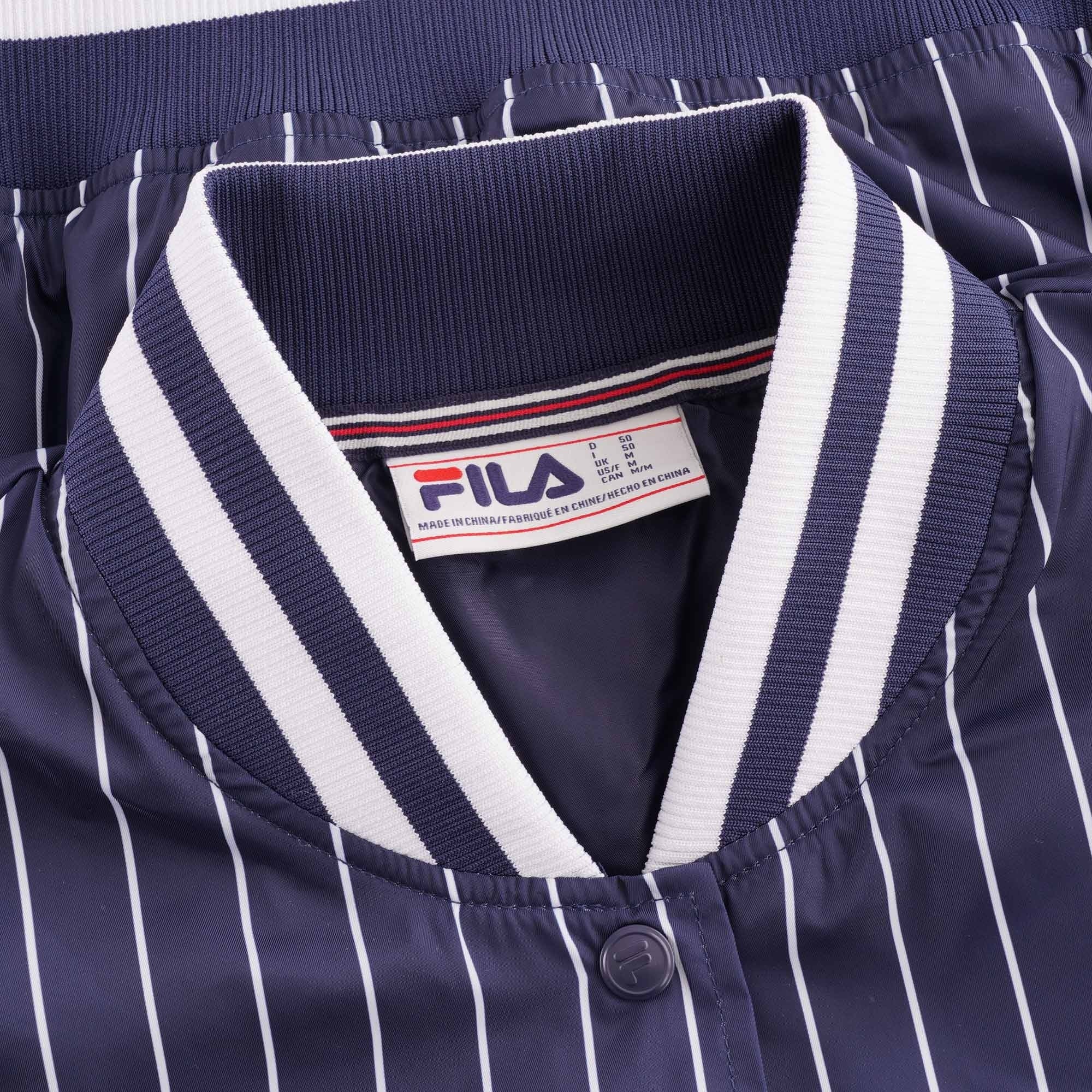 Fila Vintage Lakeland Stripe Bomber Jacket