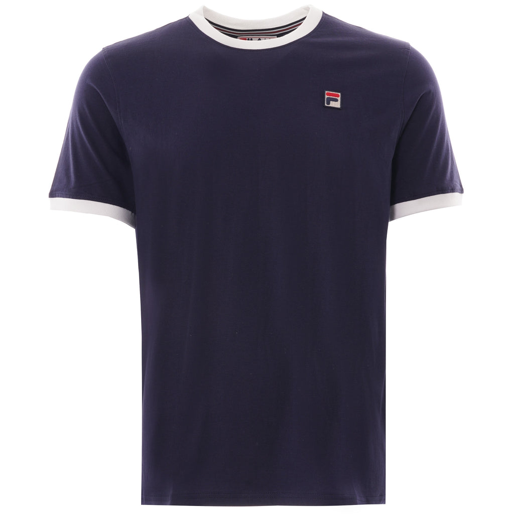 Fila Vintage Marconi Essential Ringer T-Shirt - Peacoat