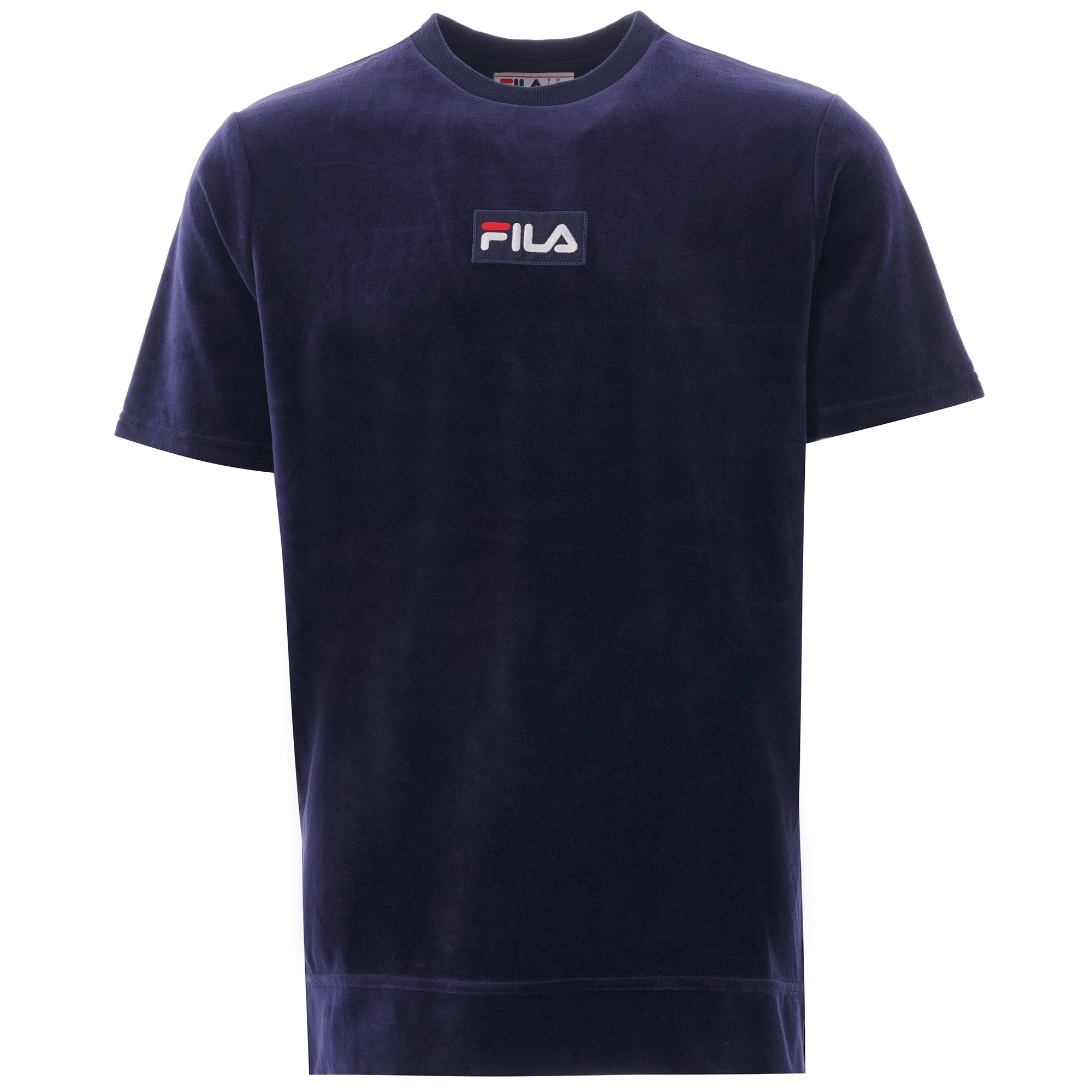Fila Vintage Armstrong Velour T-Shirt - Peacoat