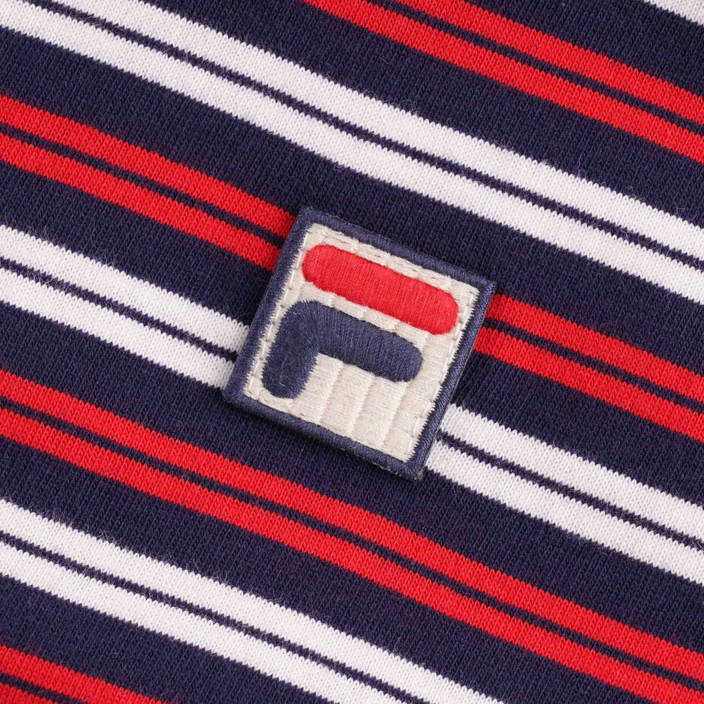Fila Vintage Hugh Yarn Stripe T-shirt - Peacoat