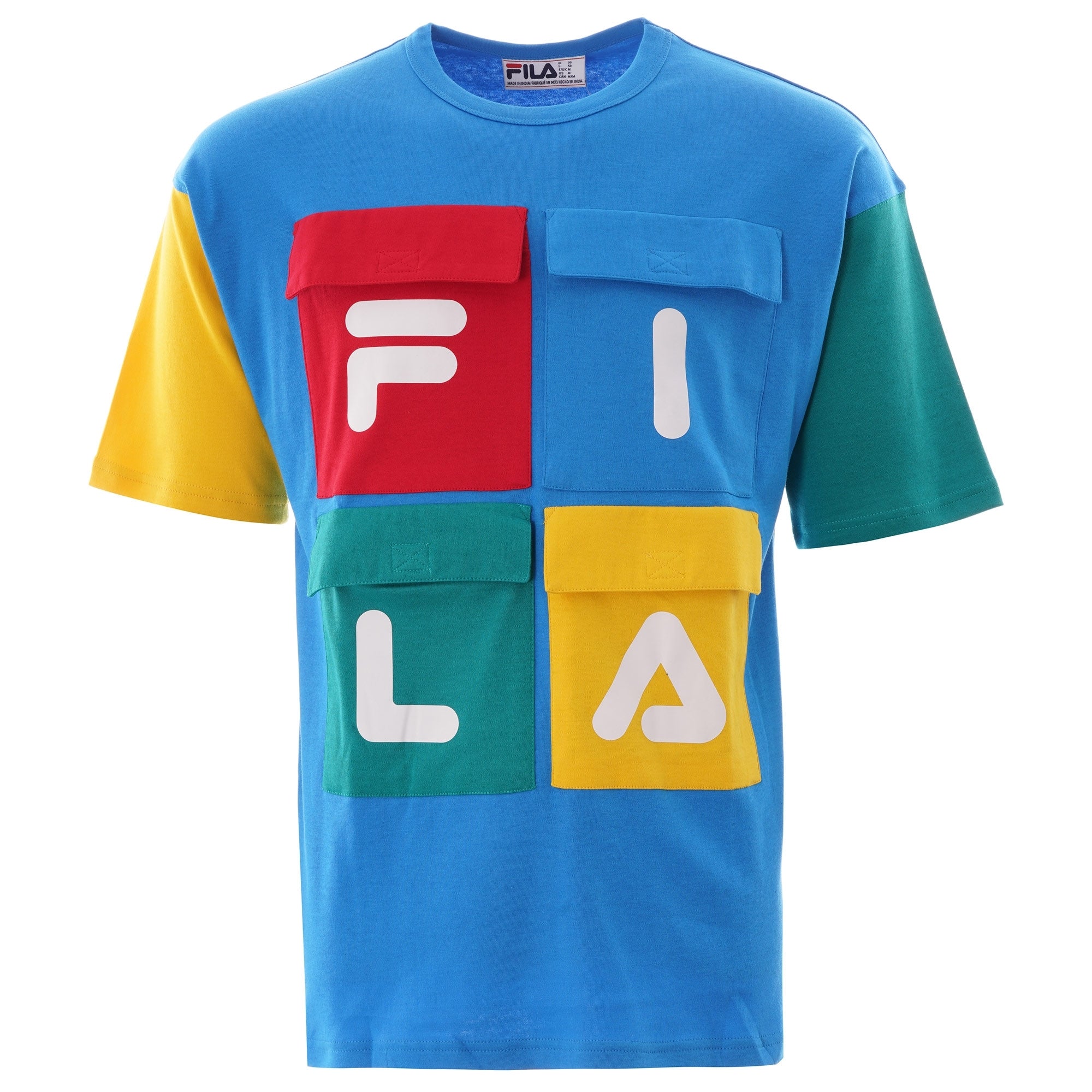 Fila Vintage Haxon Colour Block T-Shirt - Blue Aster