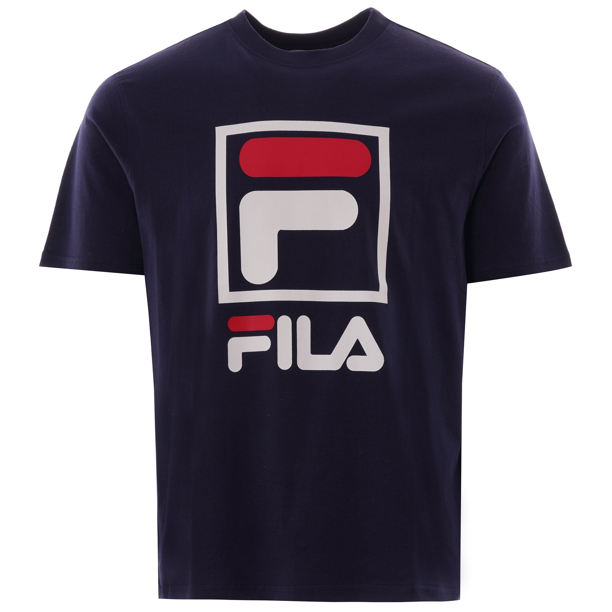 Fila Vintage Jack Stacked Logo T-Shirt - Peacoat