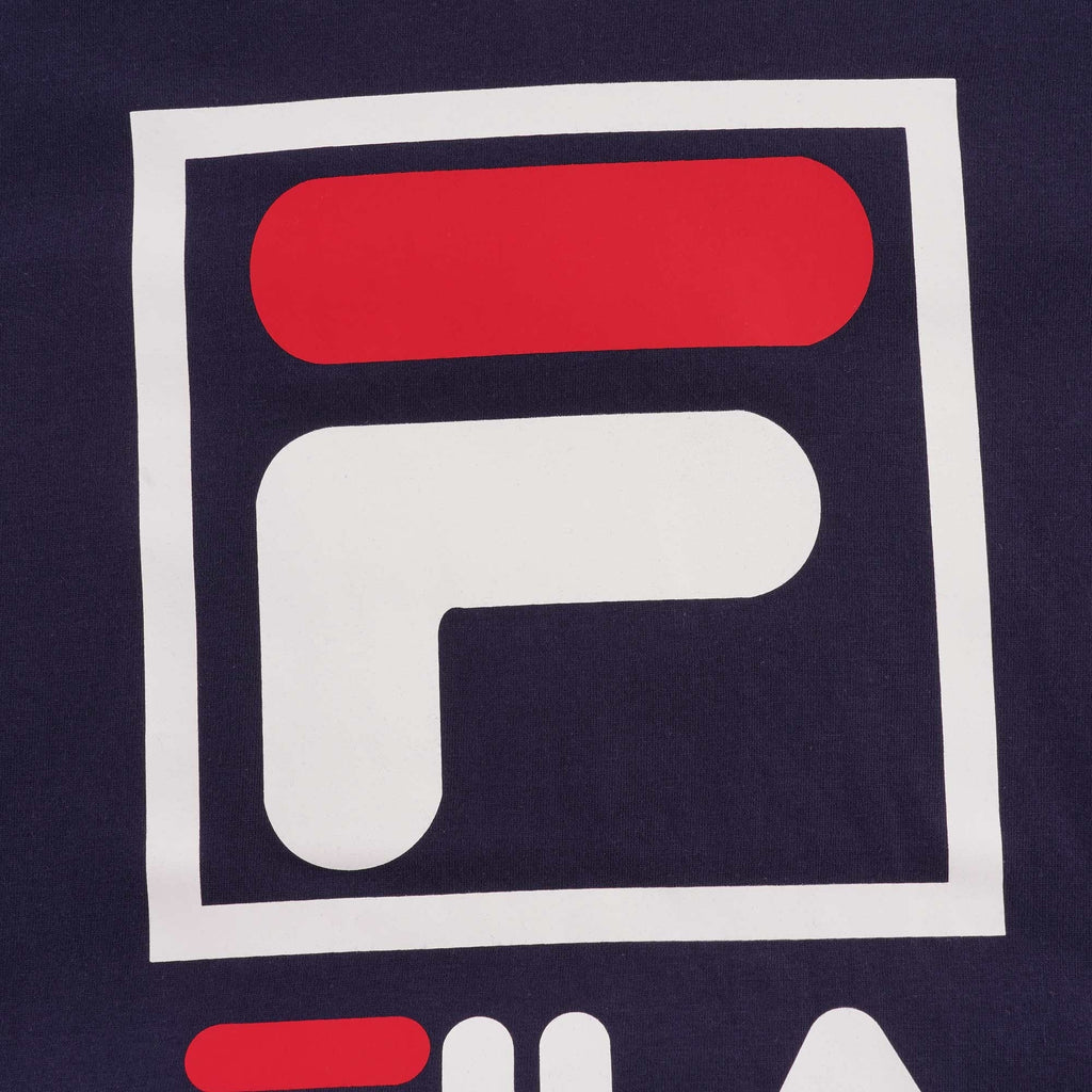 Fila Vintage Jack Stacked Logo T-Shirt - Peacoat