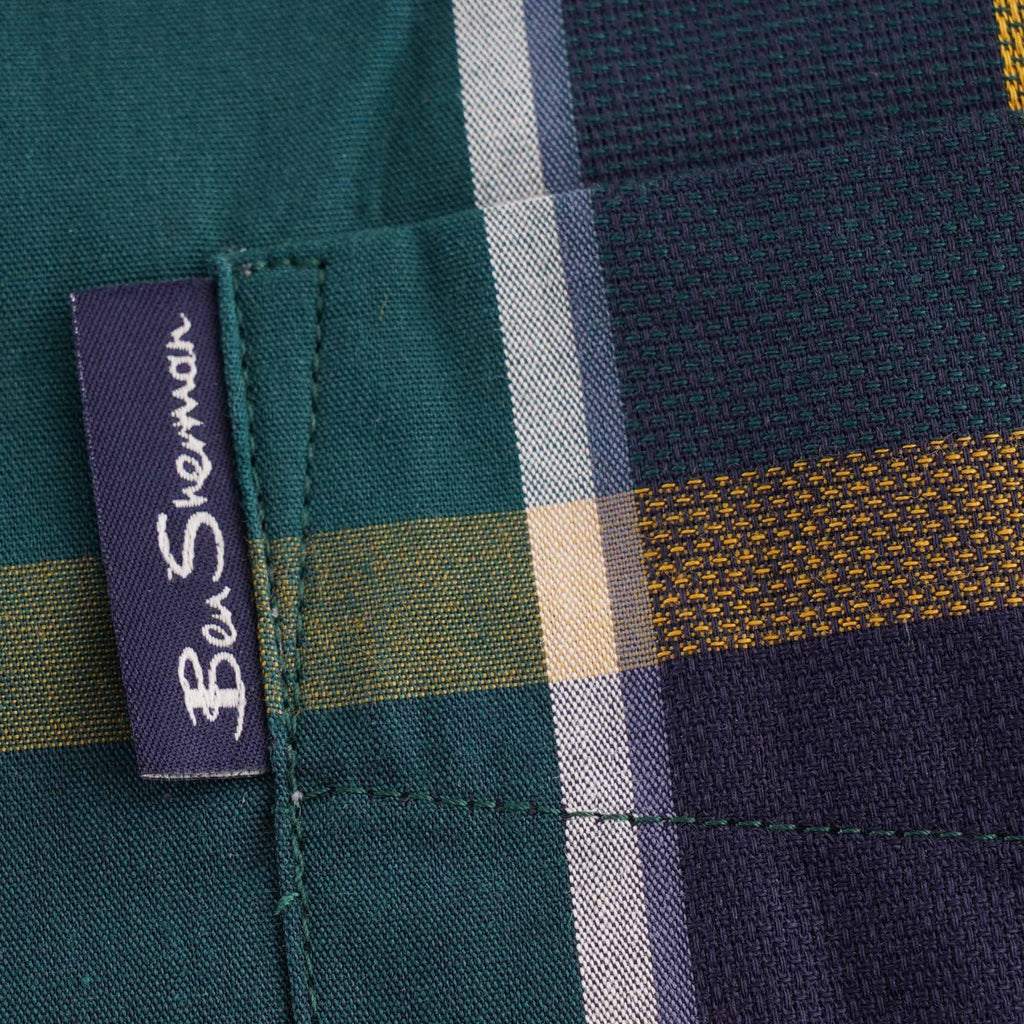Ben Sherman Textured Check Shirt - Dark Green