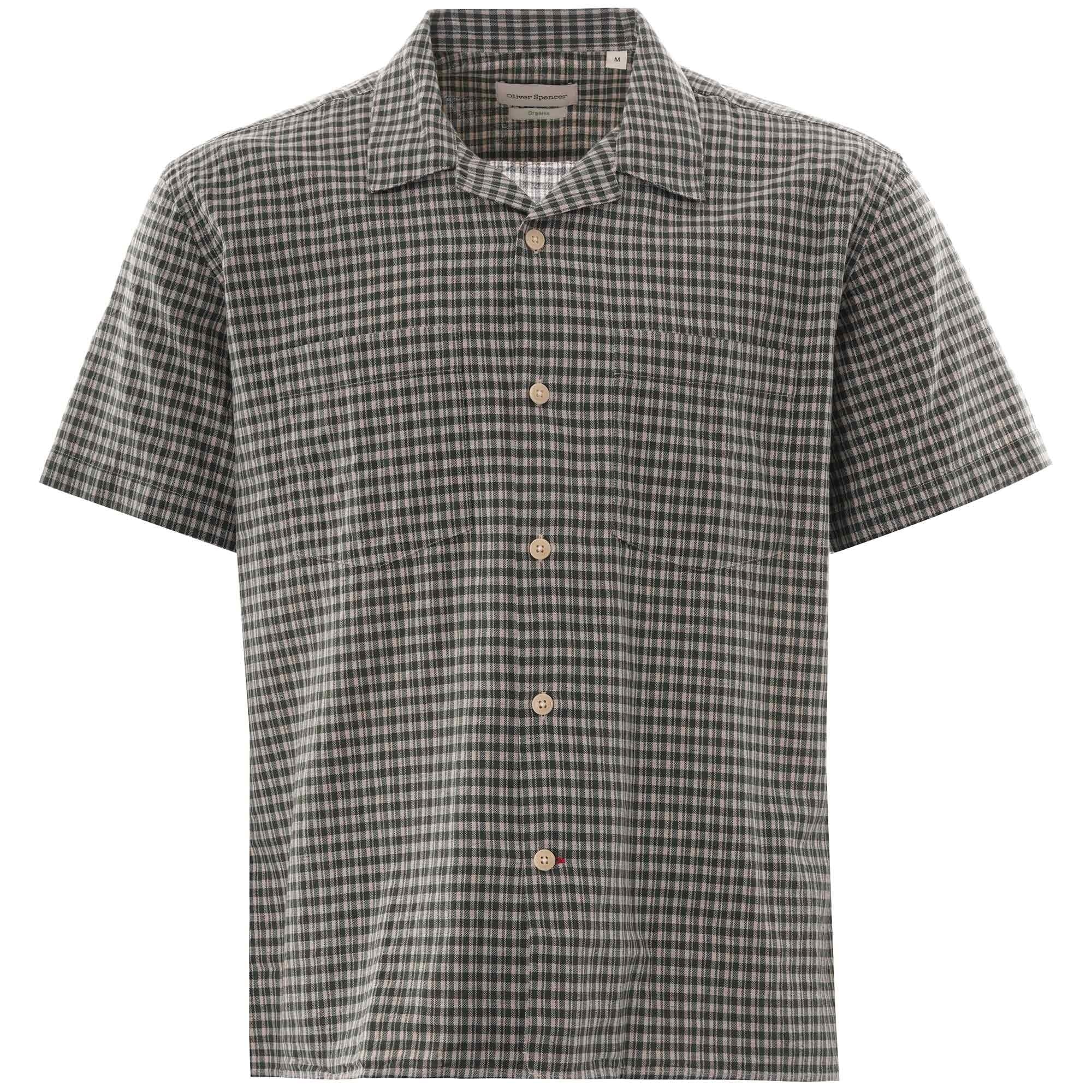 Oliver Spencer Havana Short Sleeve Shirt Thorndon - Green
