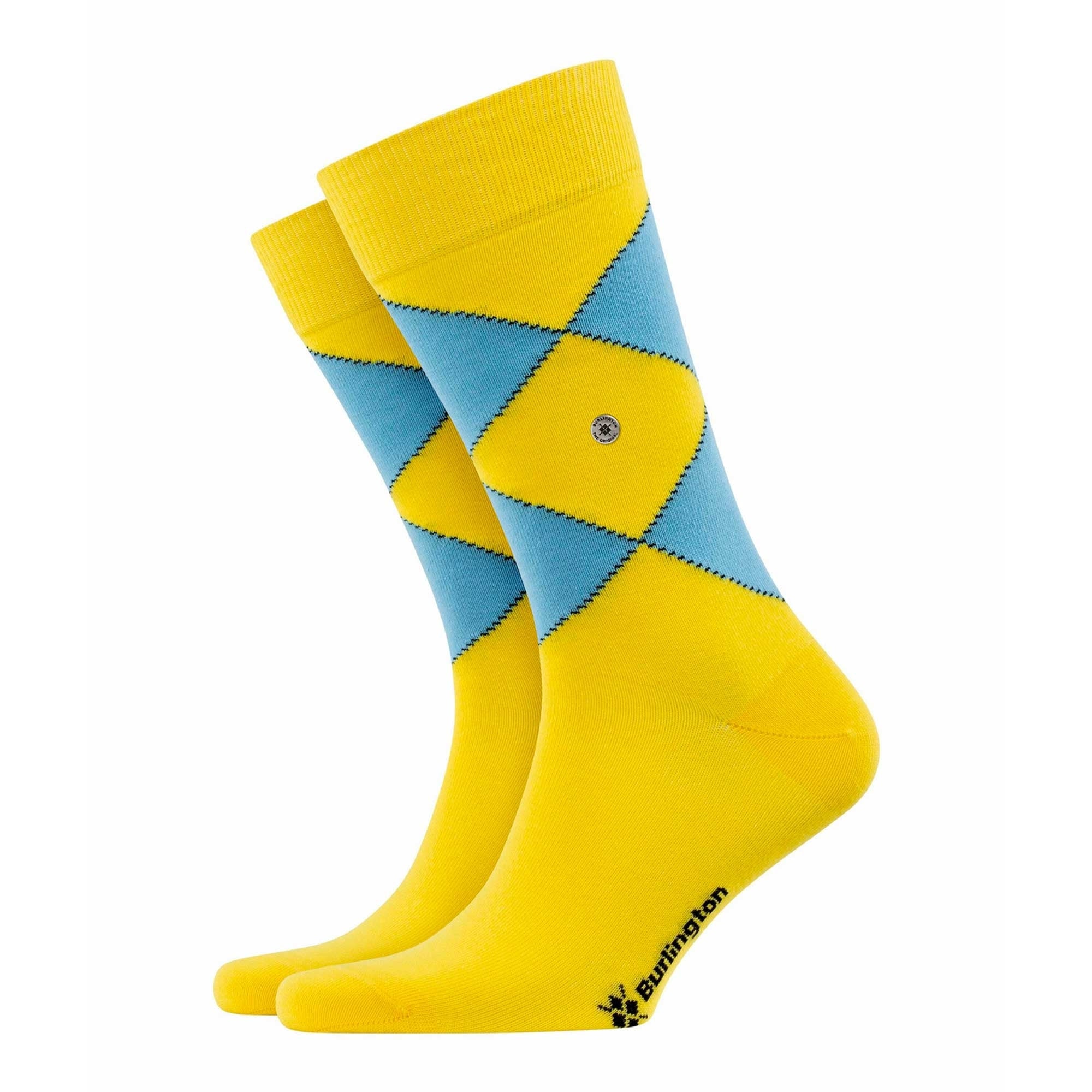 Burlington Socks Fashion Socks - Yellow/Blue