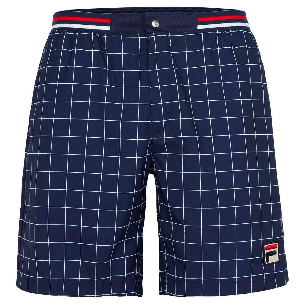 Fila Vintage Windowpane Patterned Shorts
