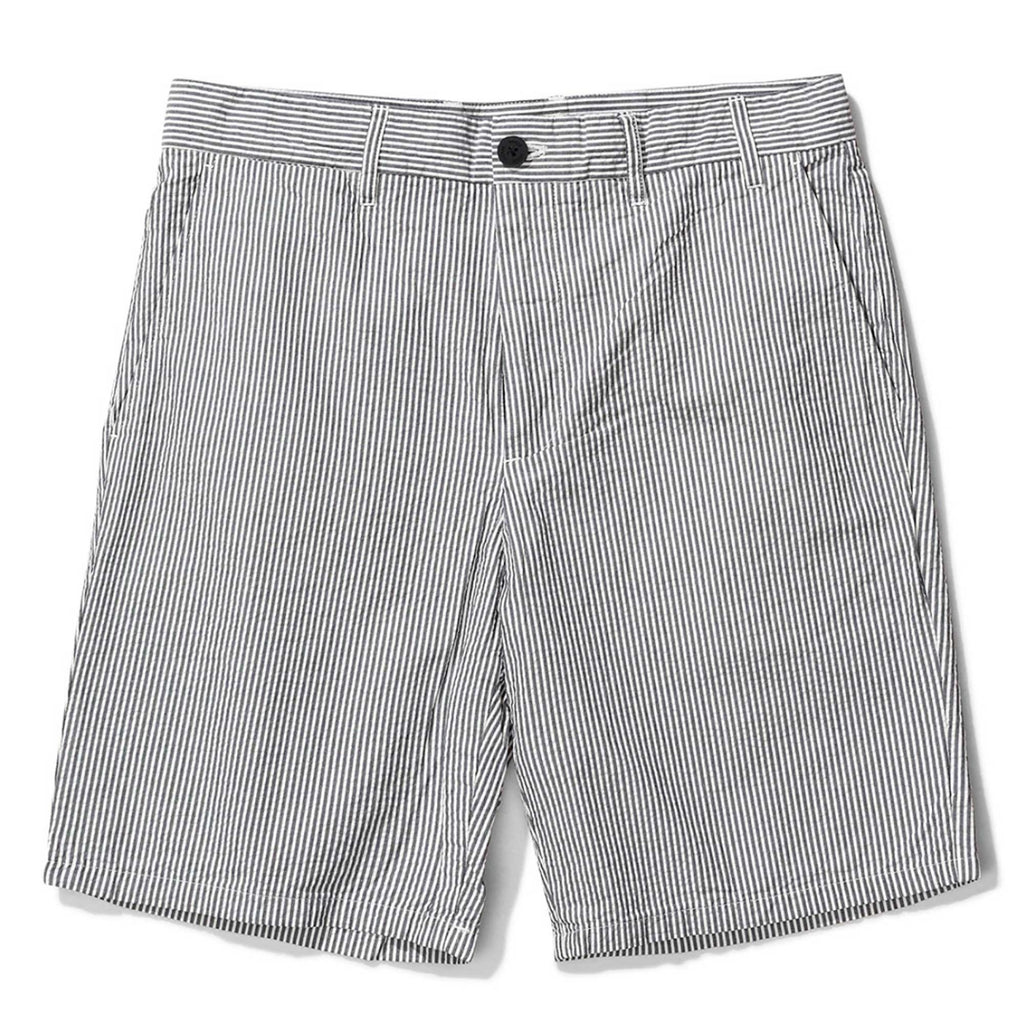 Norse Projects Aros Seersucker Shorts - Navy Stripe