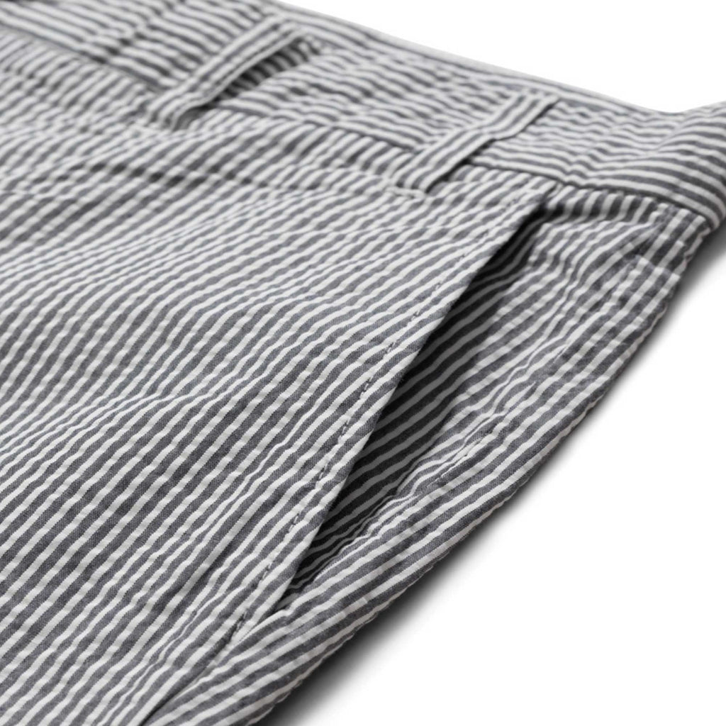 Norse Projects Aros Seersucker Shorts - Navy Stripe