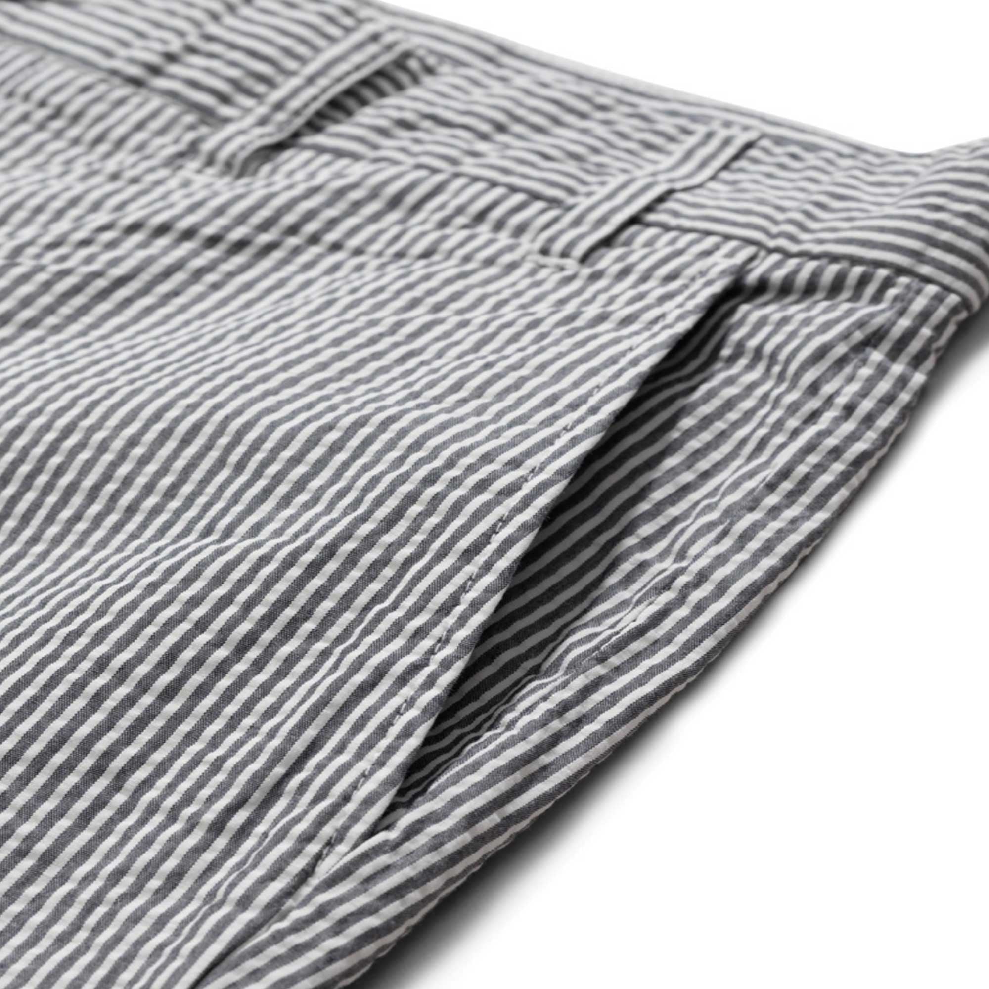 Norse Projects Aros Seersucker Shorts - Navy Stripe