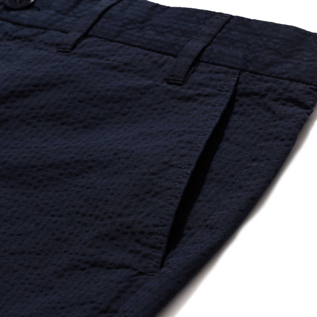 Norse Projects Aros Seersucker Shorts - Dark Navy