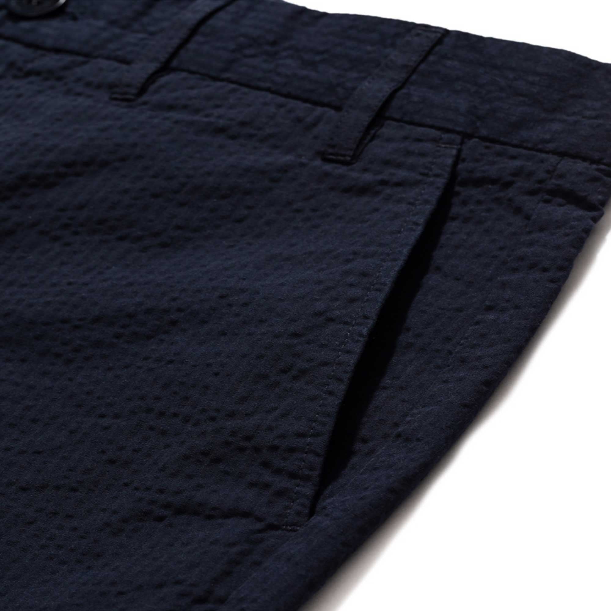 Norse Projects Aros Seersucker Shorts - Dark Navy