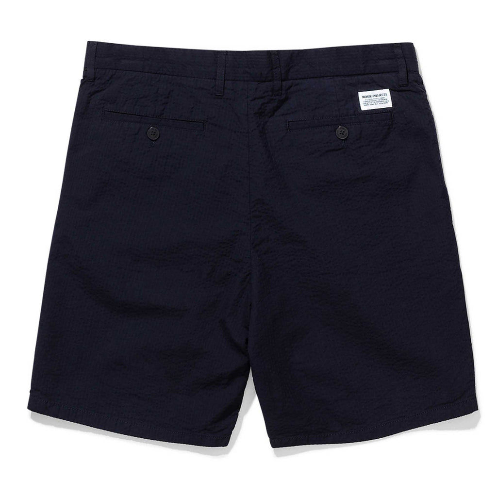 Norse Projects Aros Seersucker Shorts - Dark Navy