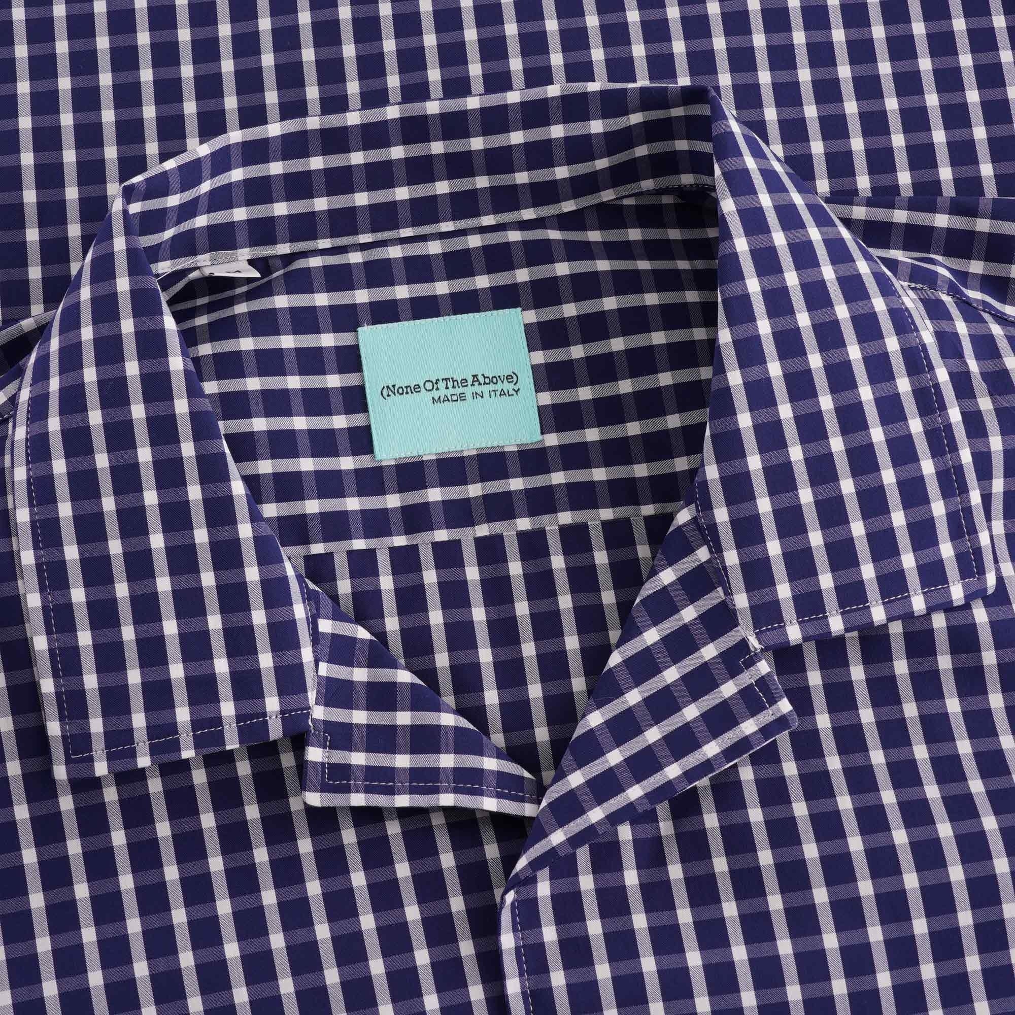 None Of The Above Made In Italy Daytona Short Sleeve Shirt - Blue Check