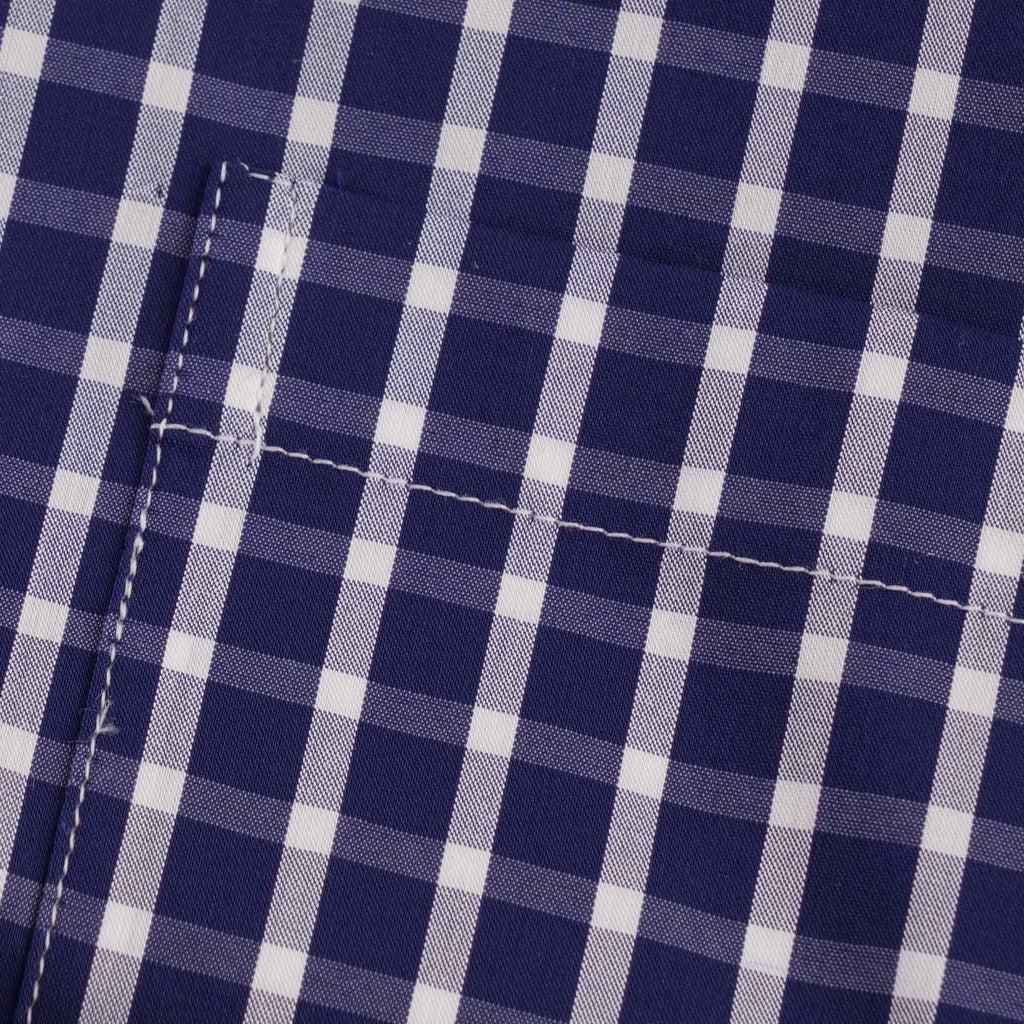 None Of The Above Made In Italy Daytona Short Sleeve Shirt - Blue Check