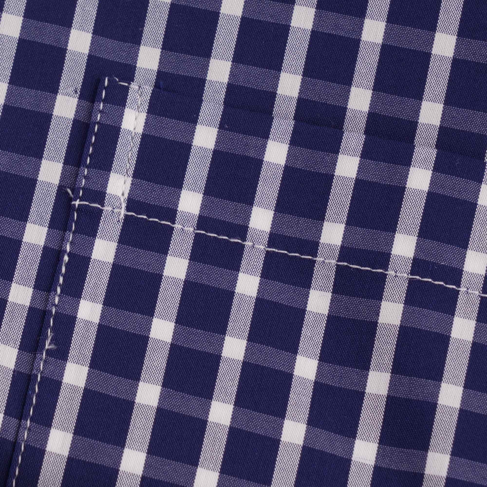 None Of The Above Made In Italy Daytona Short Sleeve Shirt - Blue Check
