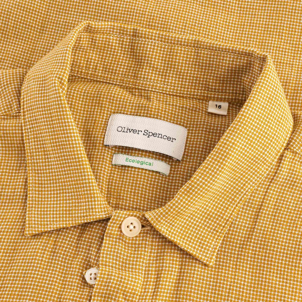 Oliver Spencer Hawaiian Short Sleeve Shirt Pavillion - Yellow