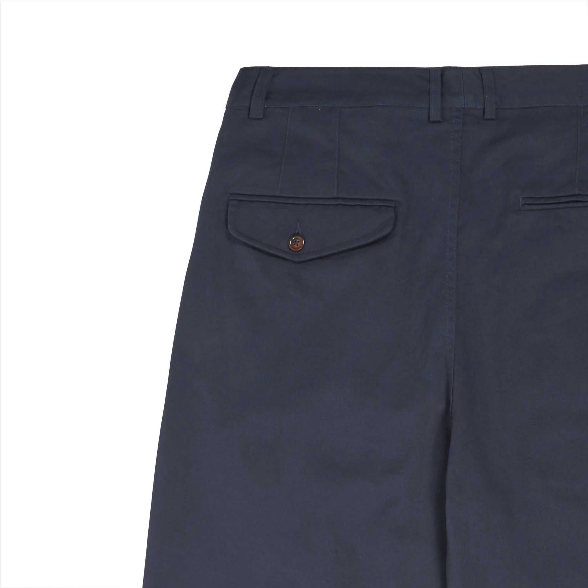 Universal Works Seersucker Pleated Cotton Pants - Navy