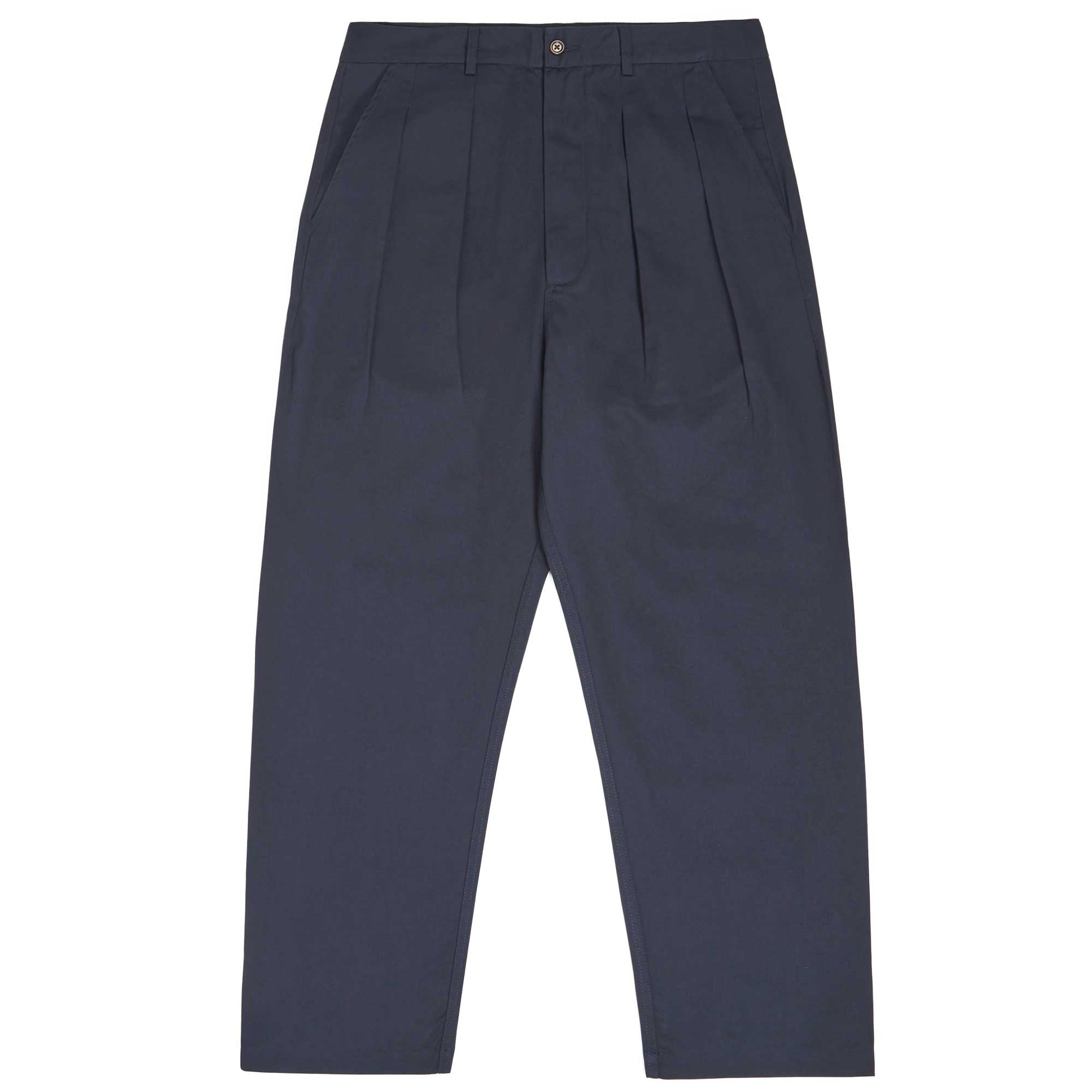 Universal Works Double Pleat Pants - Navy