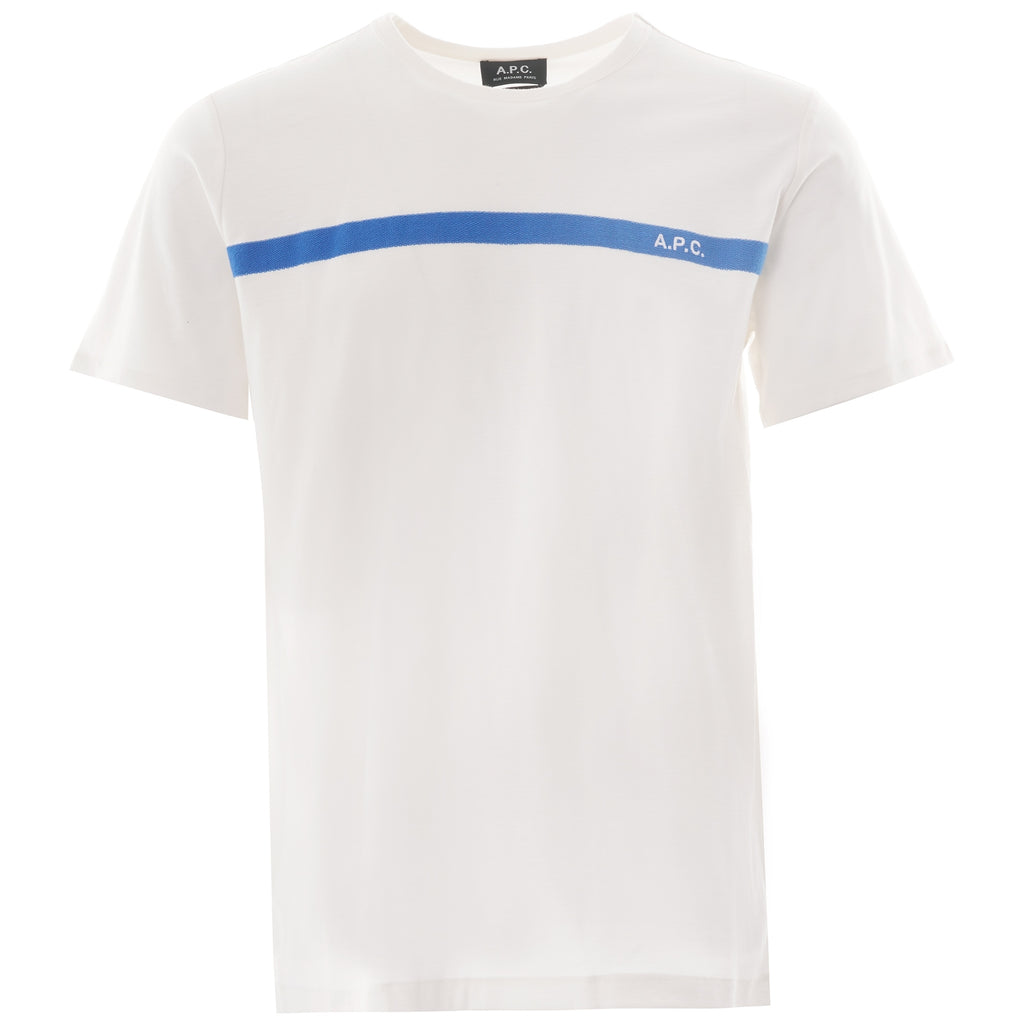 A.P.C. Logo Striped T-shirt - Blanc