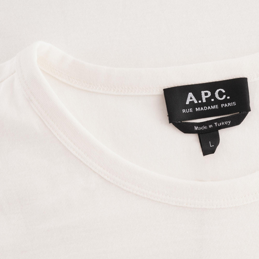 A.P.C. Logo Striped T-shirt - Blanc