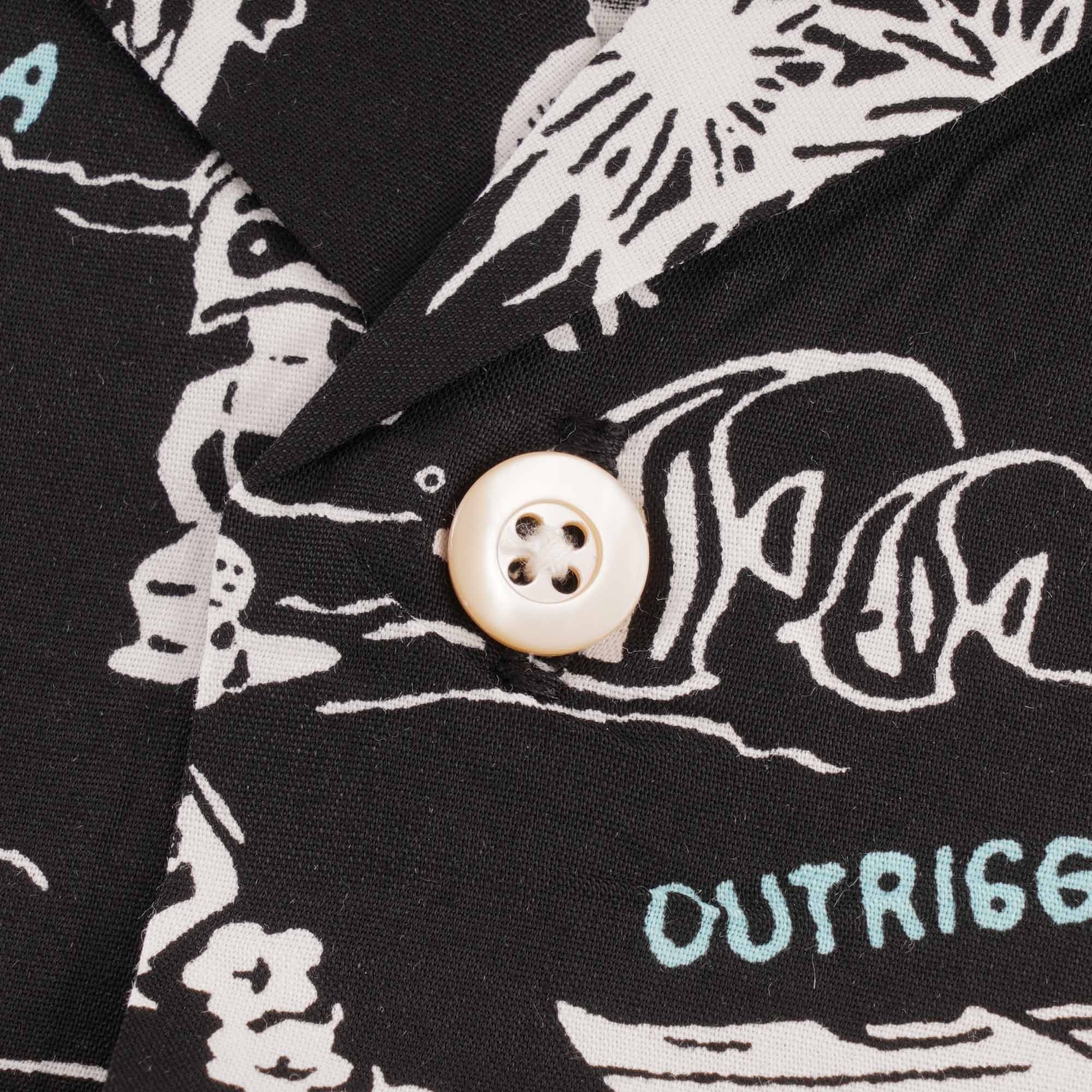 Reyn Spooner Okole Maluna Rayon Camp Shirt - Black