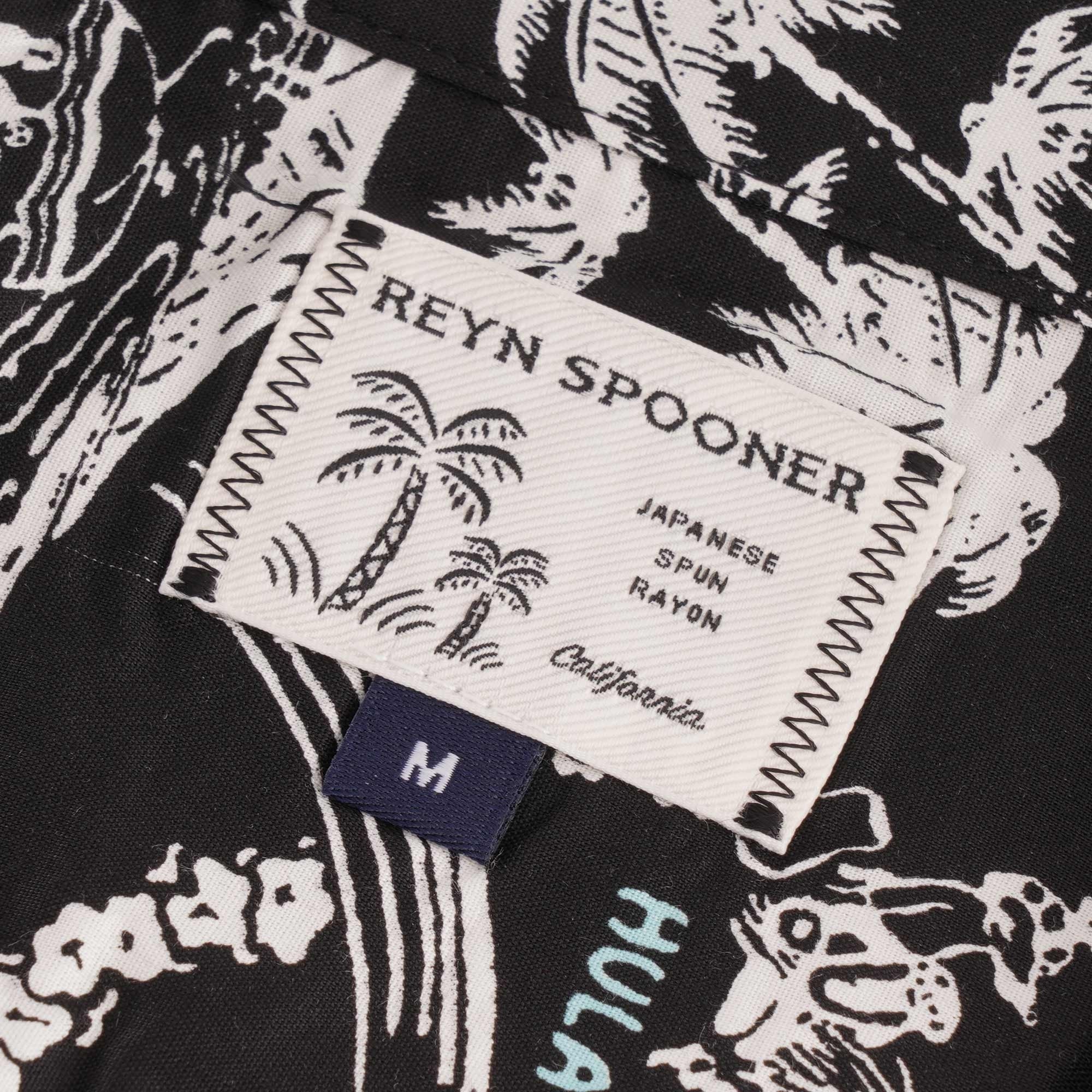 Reyn Spooner Okole Maluna Rayon Camp Shirt - Black